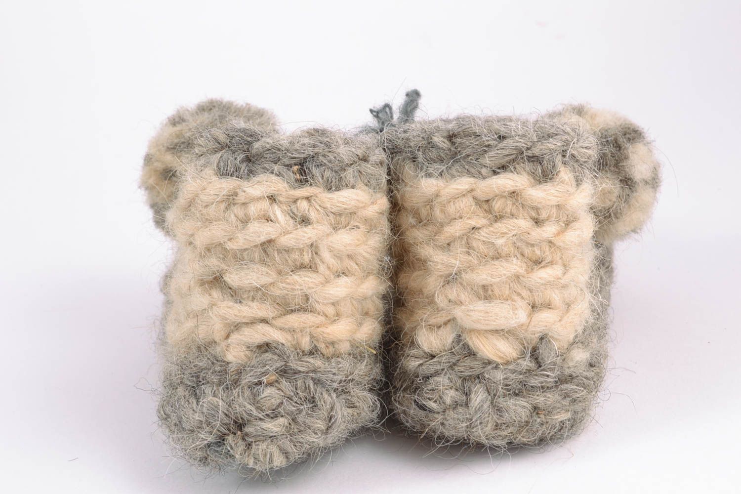 Pantuflas de lana cálidas con pompones foto 4
