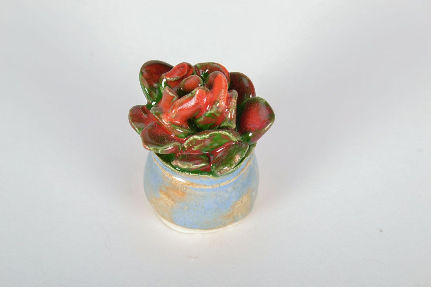 Kleine Figurine aus Keramik Blumentopf  foto 3