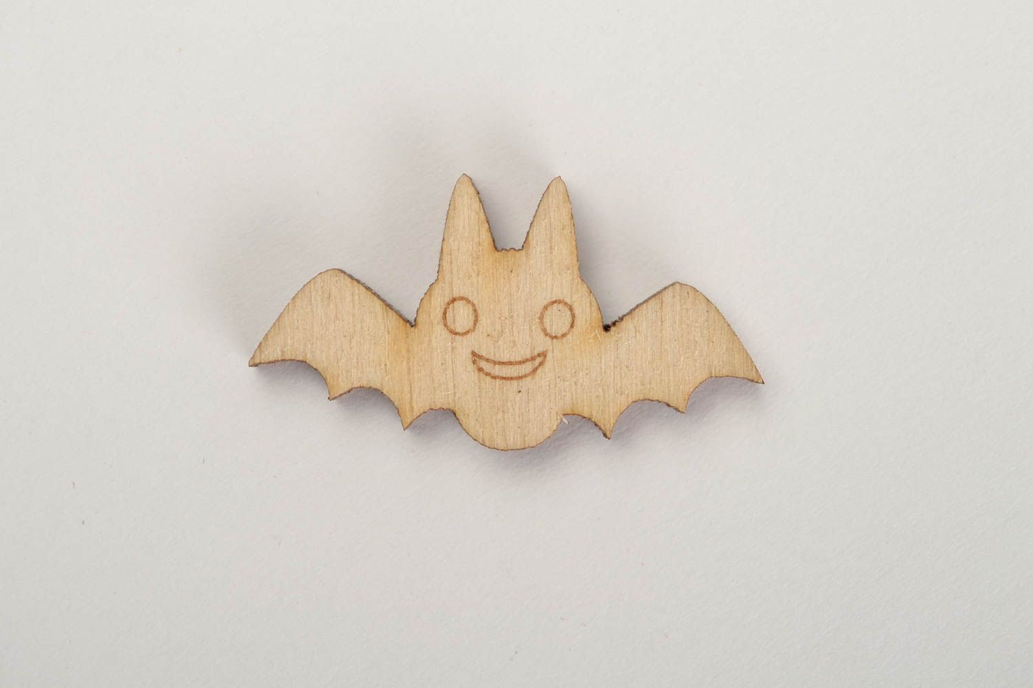 Handmade Holzartikel zum Gestalten Scrapbook Material Deko Figur Fledermaus  foto 3