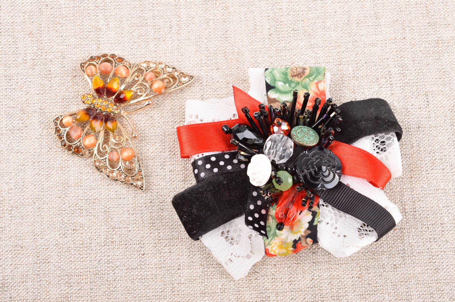 Brooch jewelry handmade ribbon brooch designer jewelry gift ideas for girls photo 1