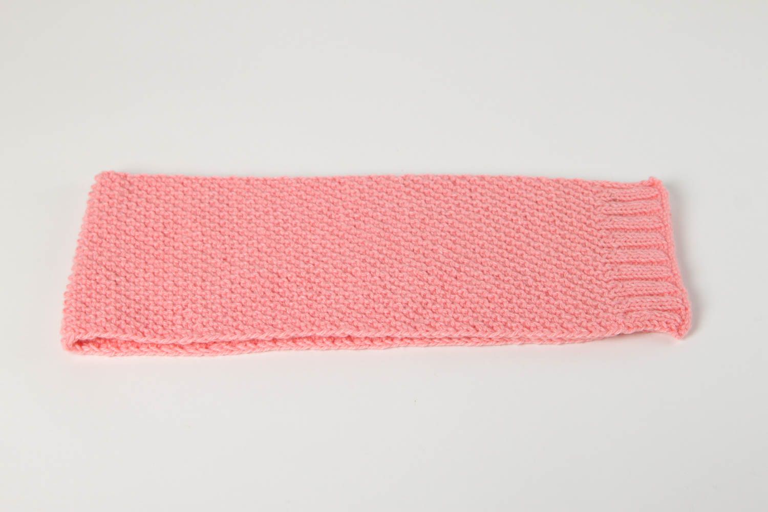 Handmade rosa Mädchen Schal Accessoire für Kinder schöner Schal aus Wolle rosa foto 2