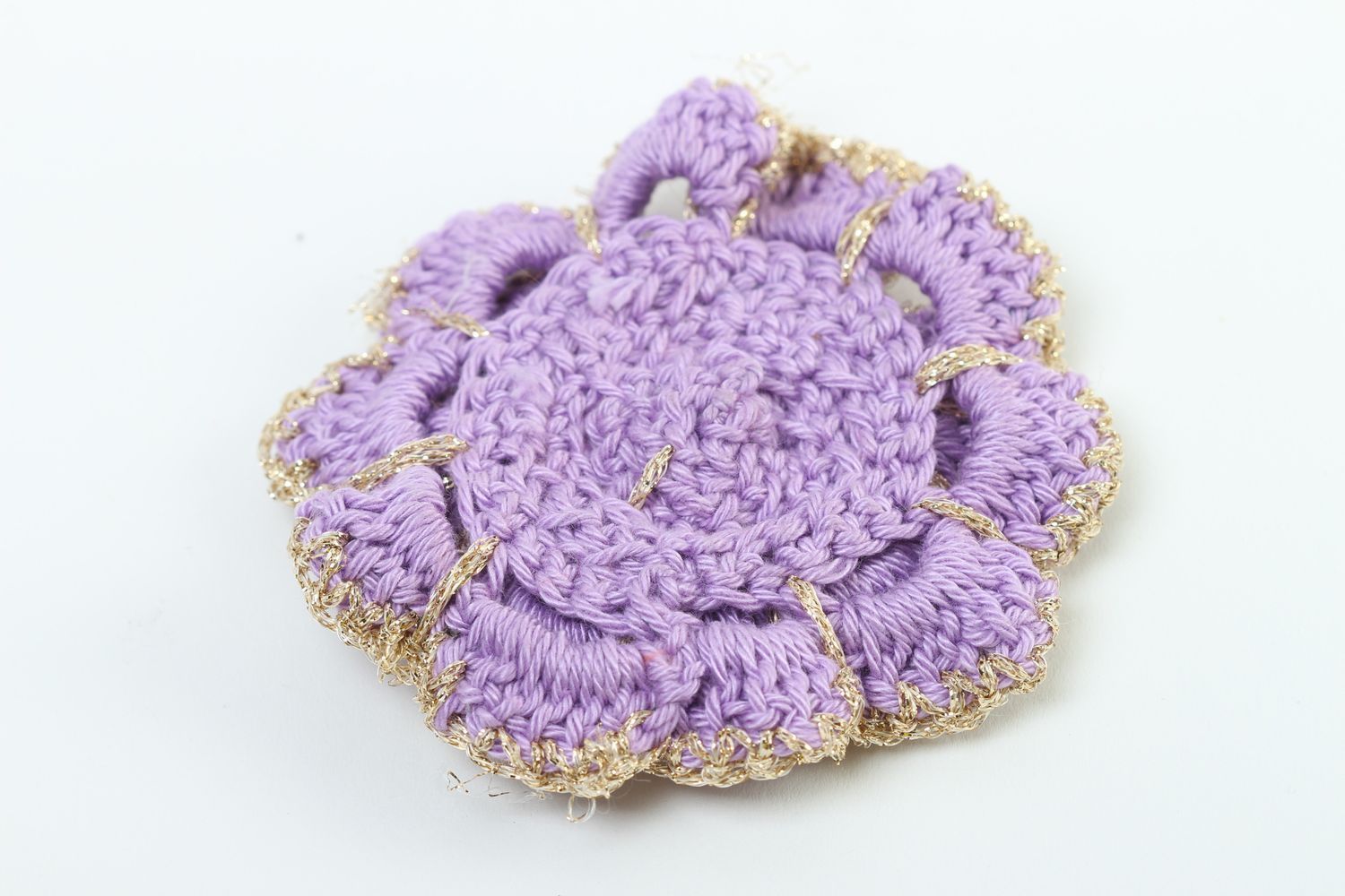 Crocheted flower handmade decorative flowers crochet flower jewelry supplies photo 4