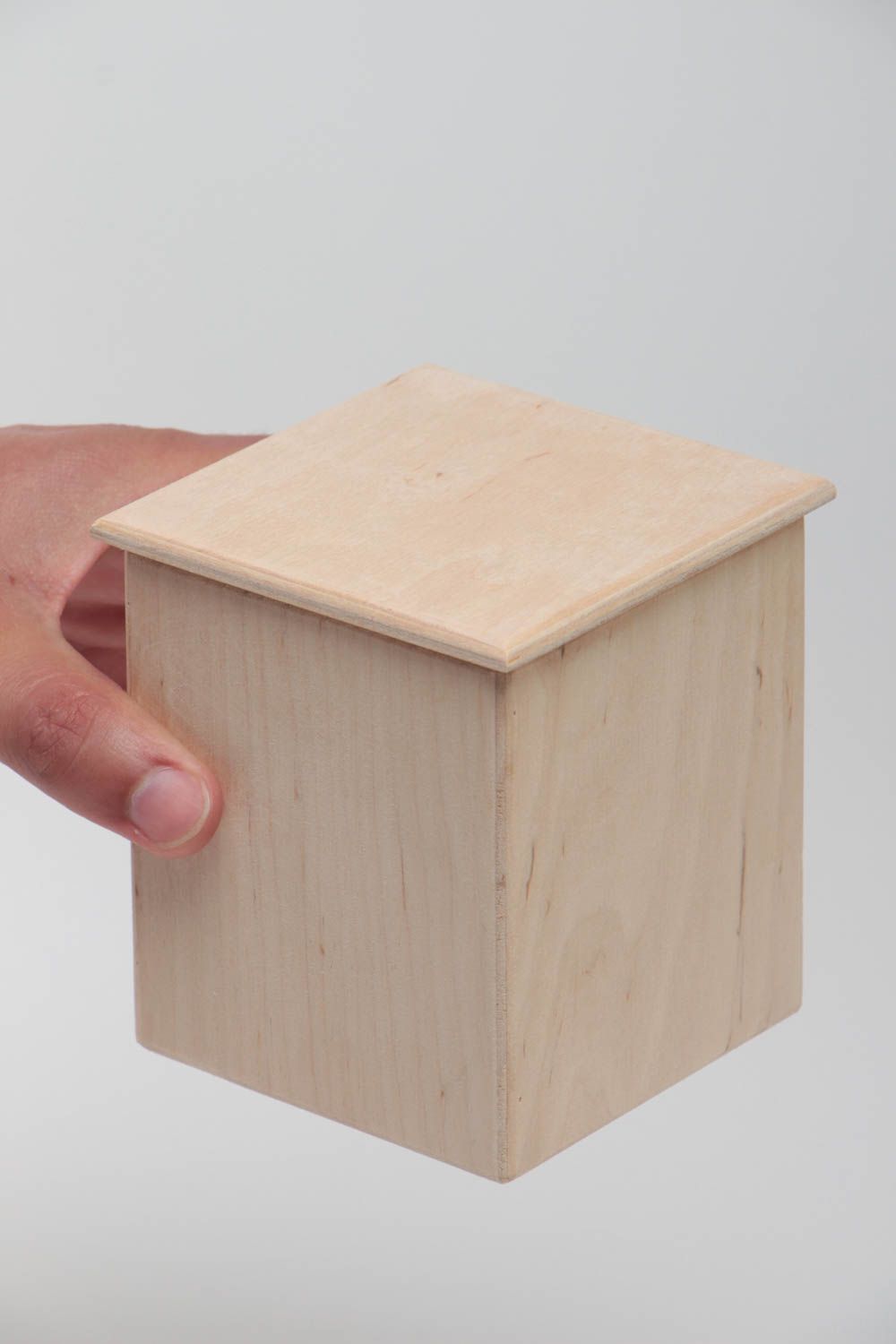 Boîte à épices en bois pour décorer soi-même avec couvercle faite main photo 5