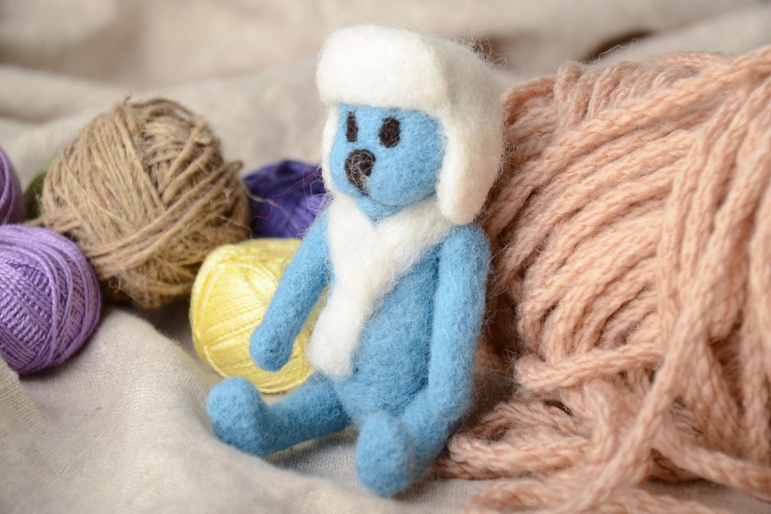 Figura de fieltro de lana Perro foto 1