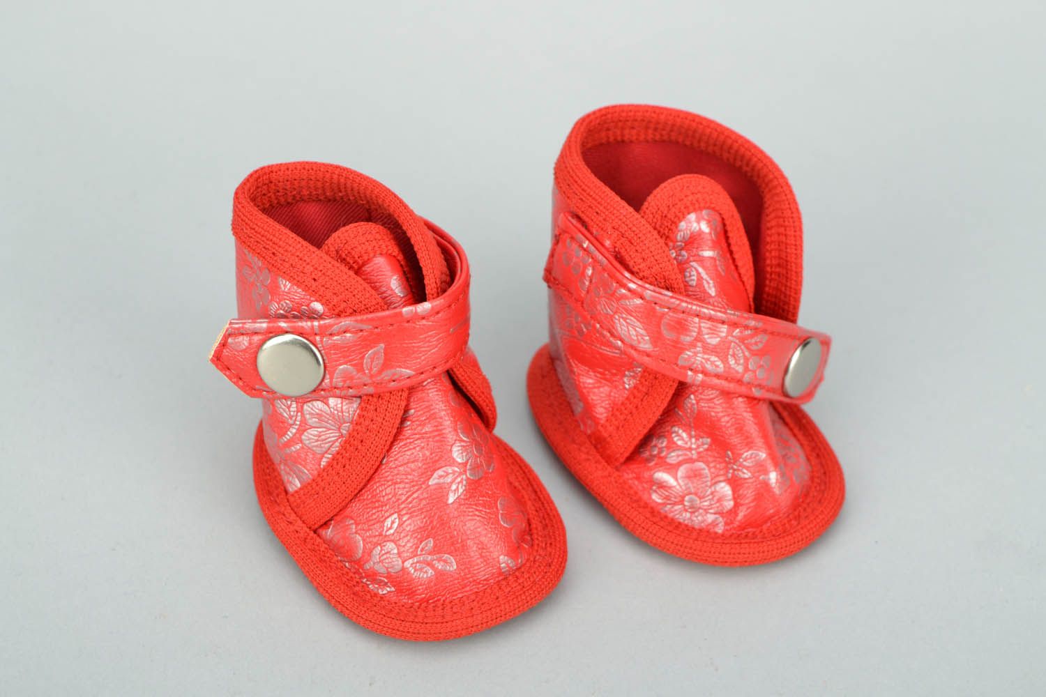 Красные ботиночки для куклы фото 3