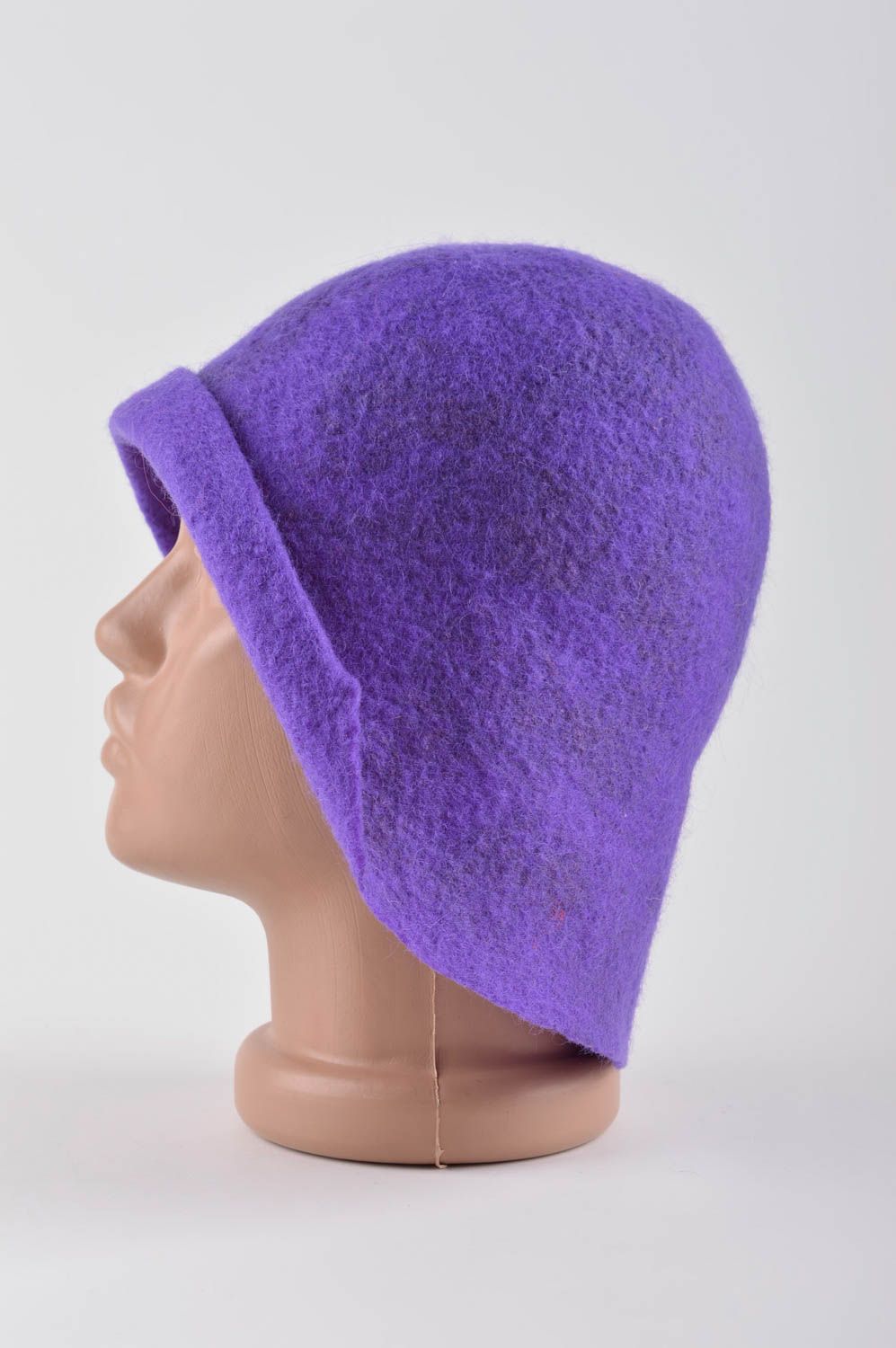 Bonnet laine mérinos Chapeau fait main Vêtement femme design hiver chaud photo 4