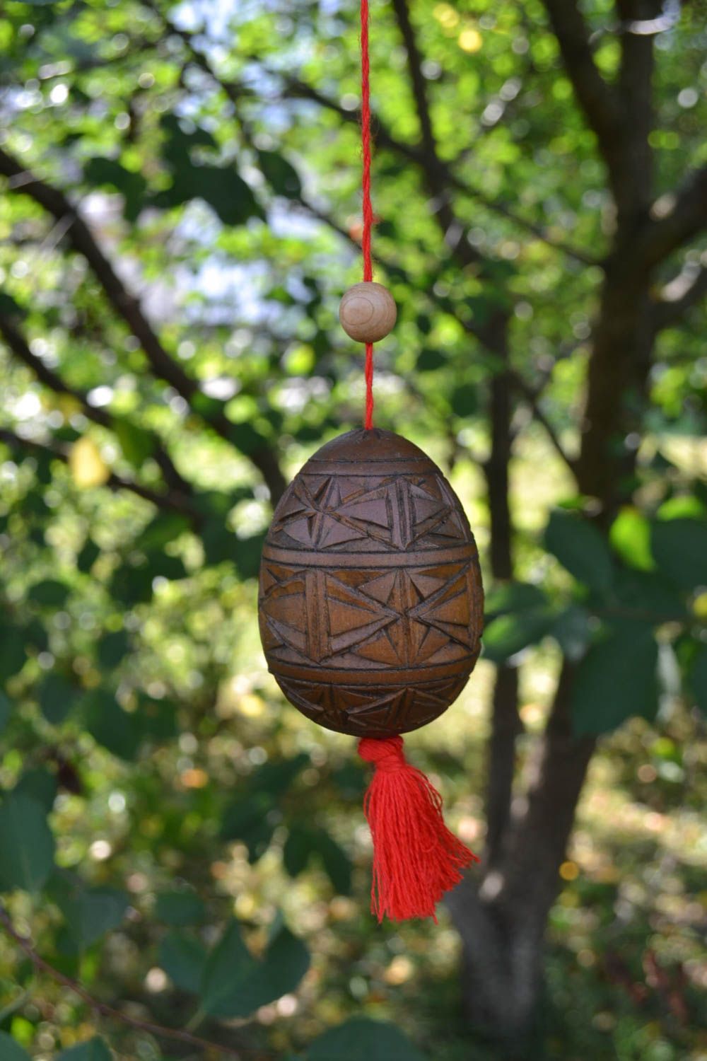 Easter egg handmade wood decoration wooden egg wall hanging Easter gift ideas photo 1