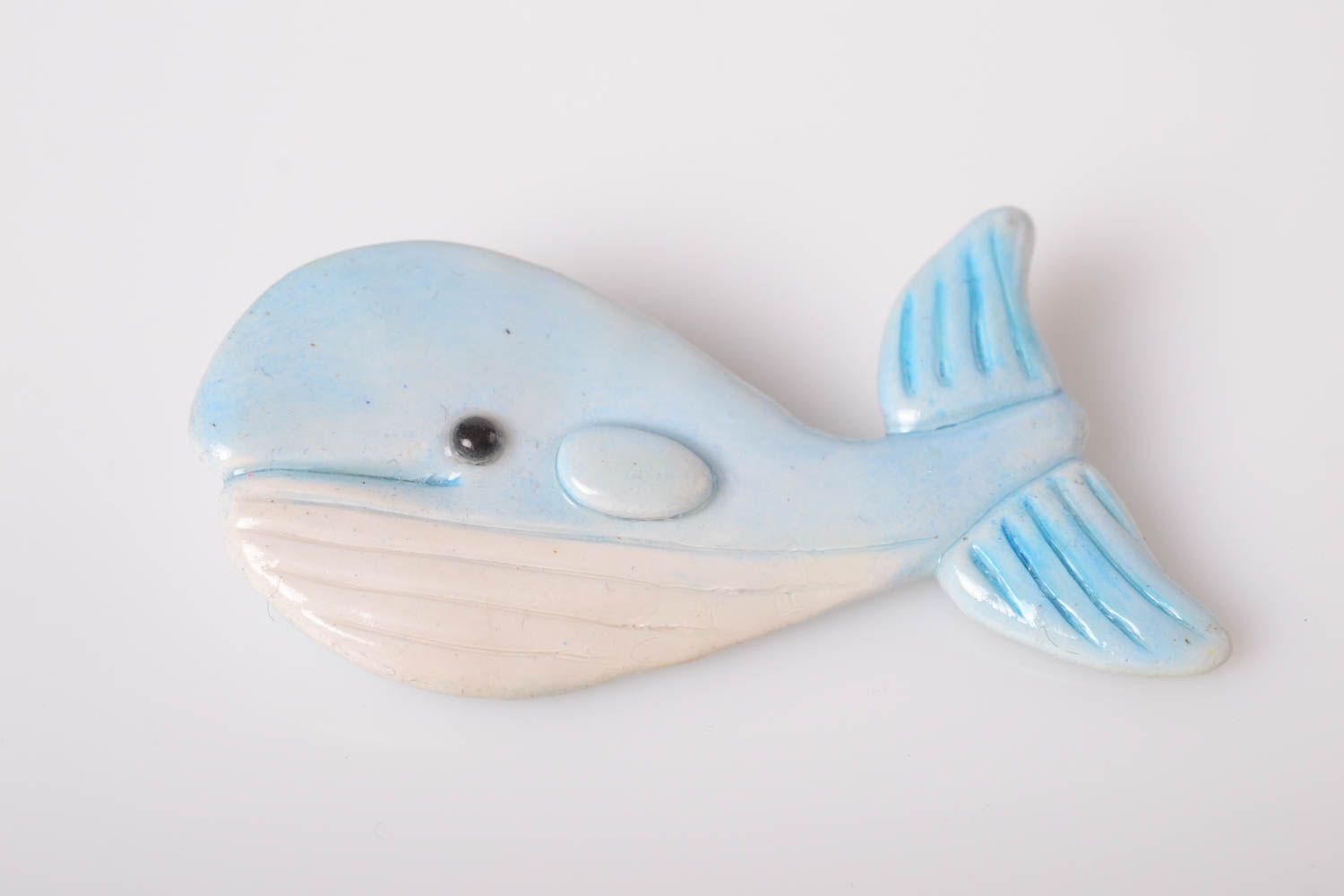 Polymer clay brooch handmade jewelry women brooch whale badges accessories photo 4