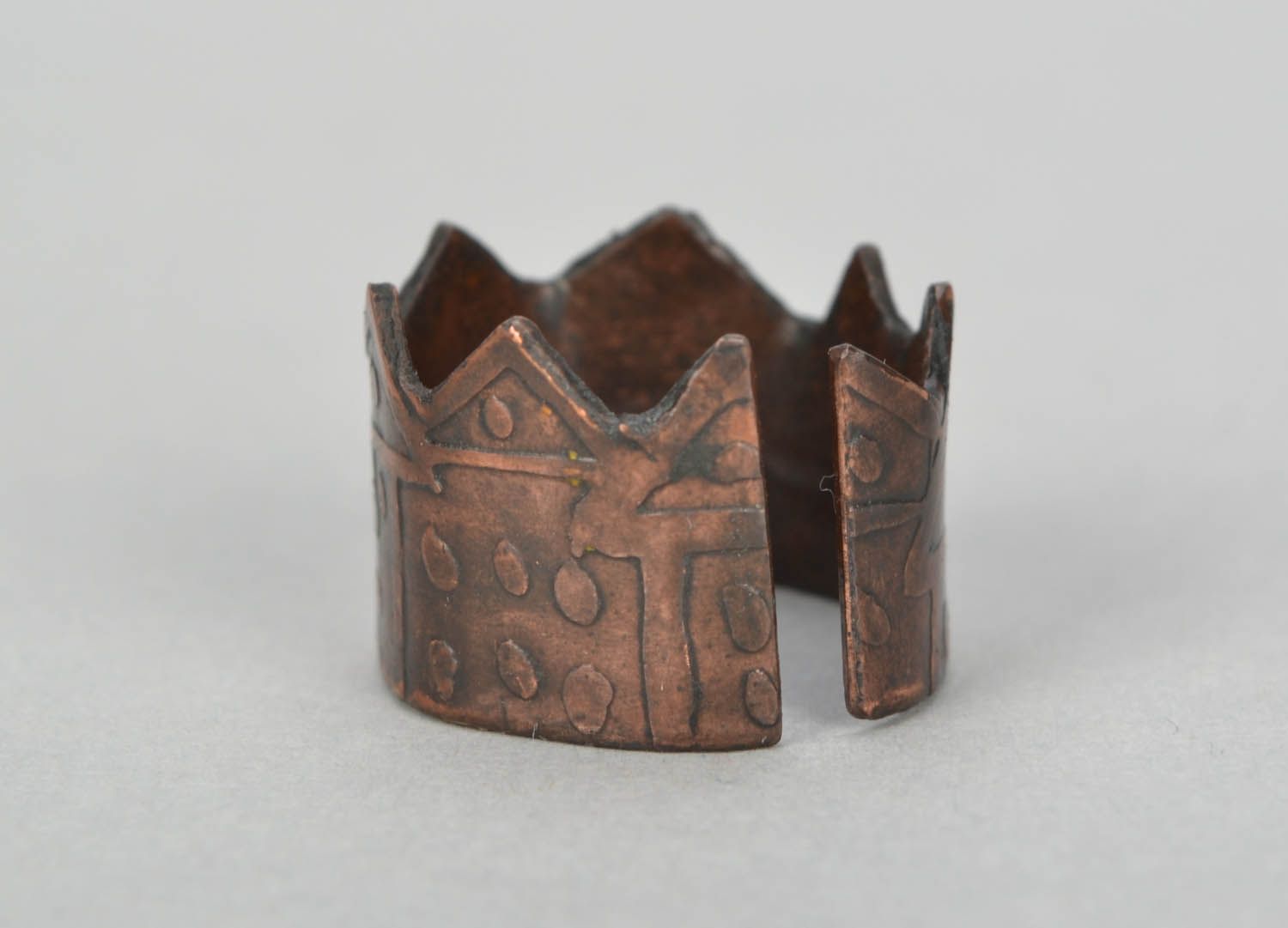 Открытое кольцо из латуни Сказочный домики фото 4