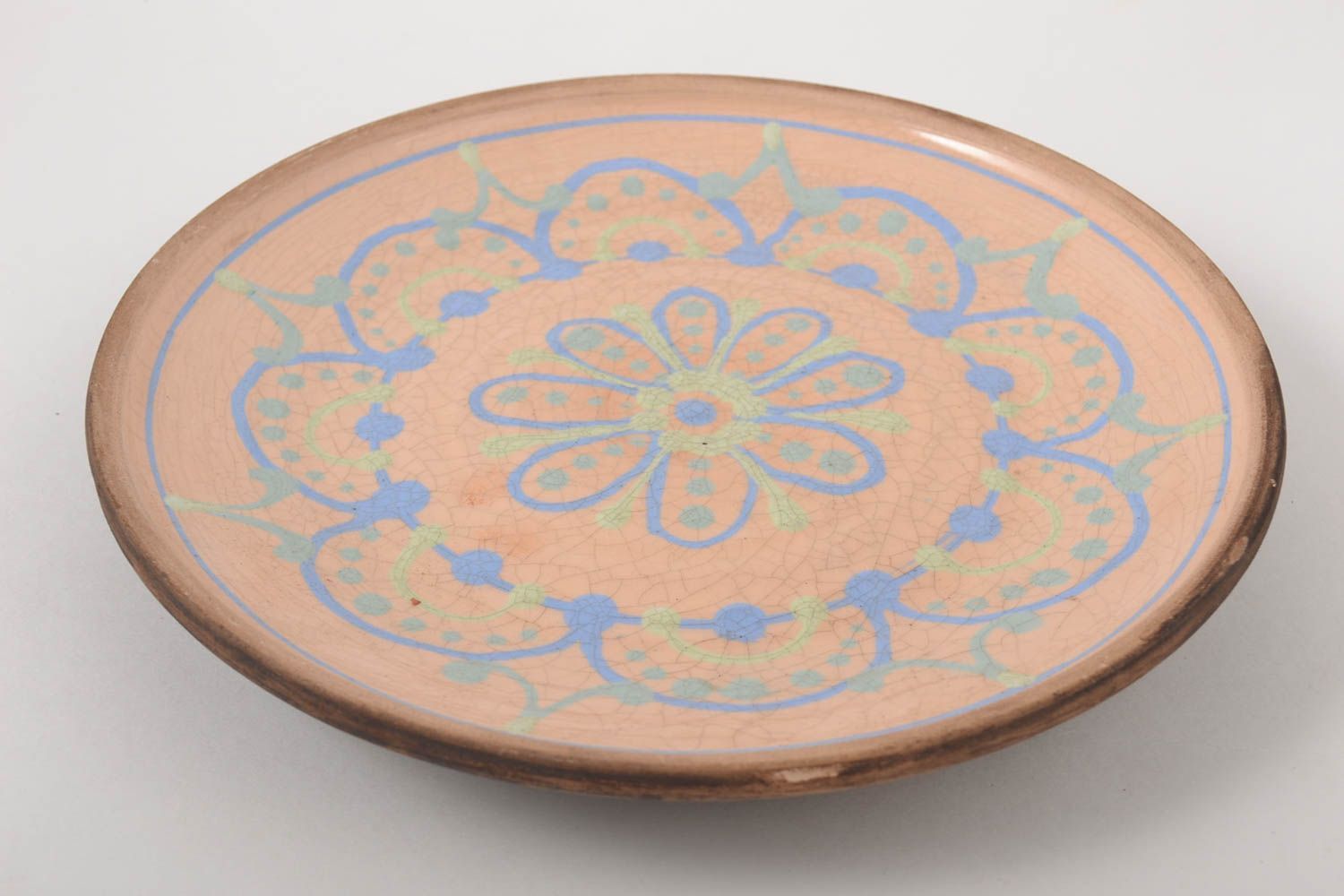 Handmade clay dishware design ceramic plate beautiful dishware kitchen decor  photo 5