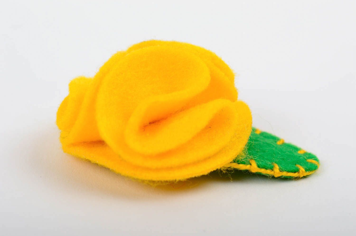 Gelbe Blume Haarspange handgemachter Schmuck Accessoires für Mädchen grell foto 2