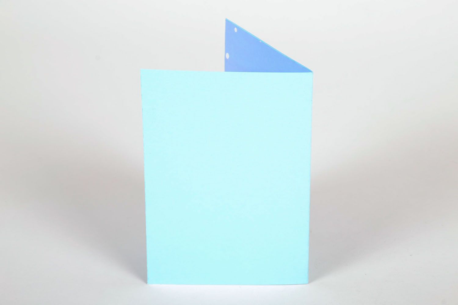 Blaue Grußkarte aus Karton foto 4