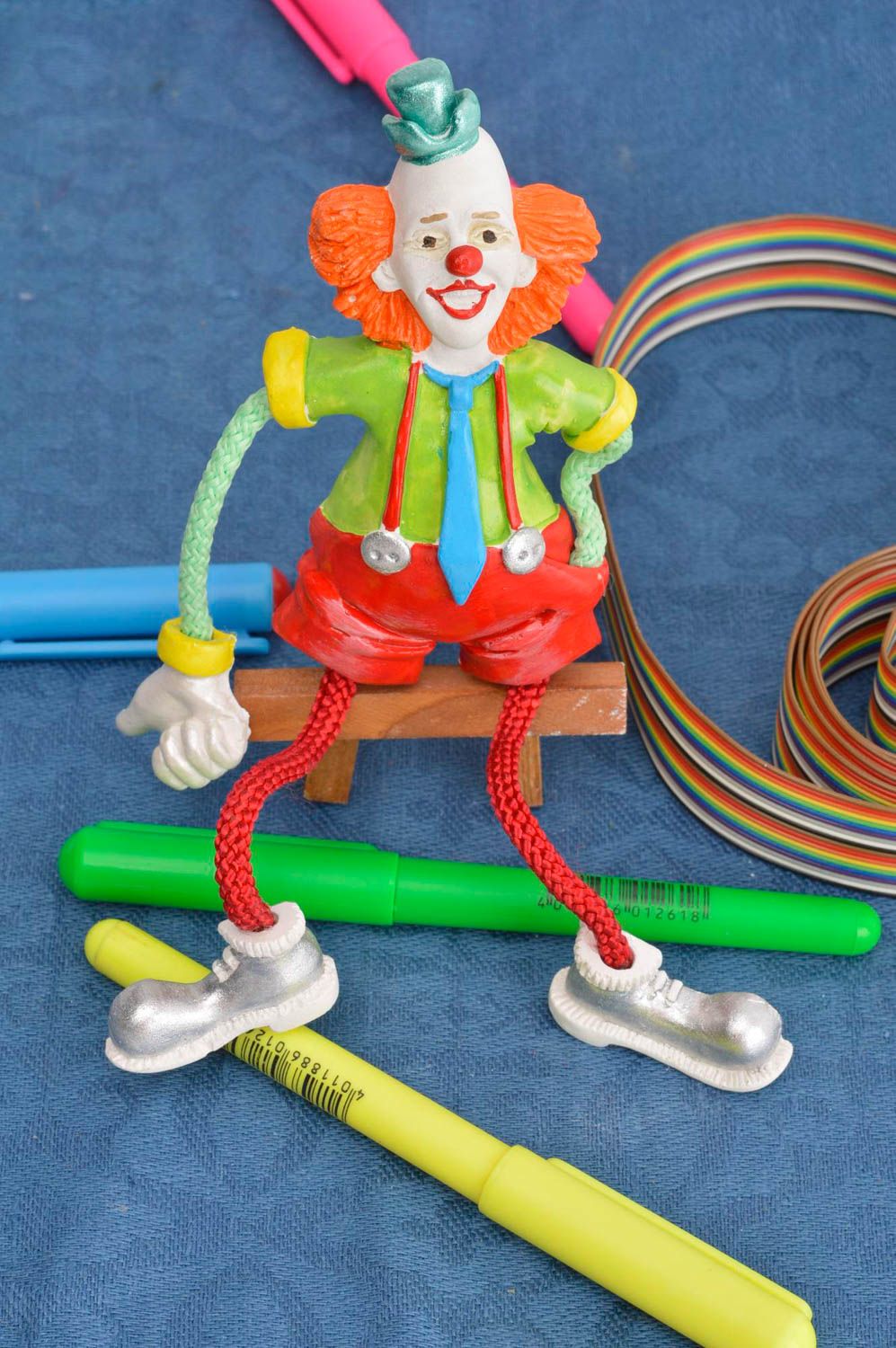 Magnético para refrigerador artesanal souvenir original imán para nevera Clown foto 1