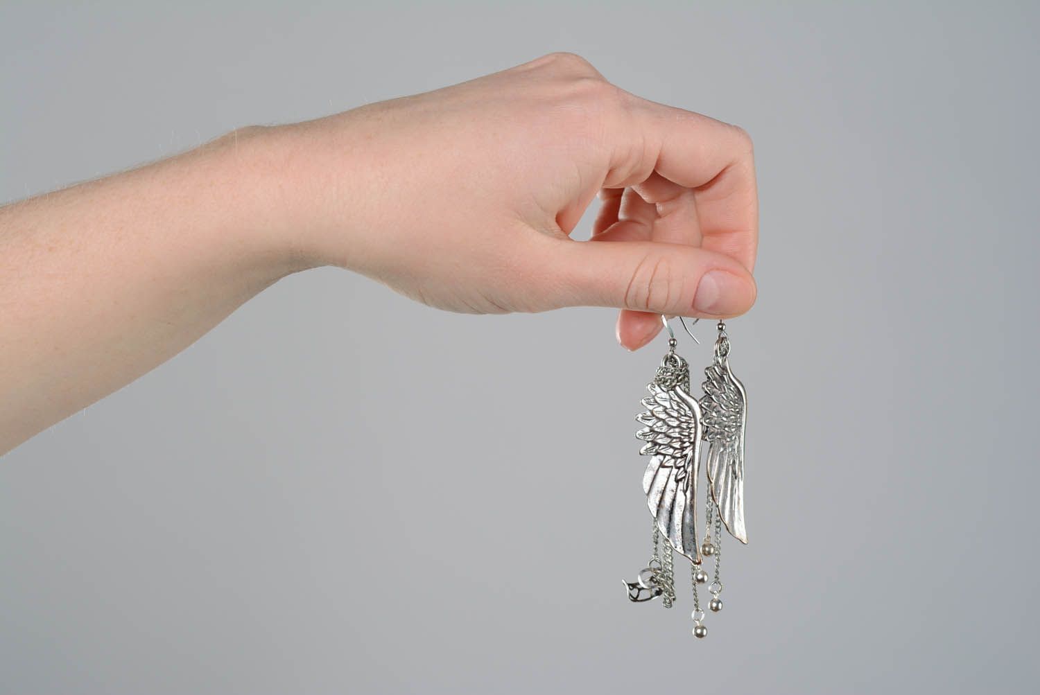 Cuff earrings made of costume jewelery alloy Archangel photo 4
