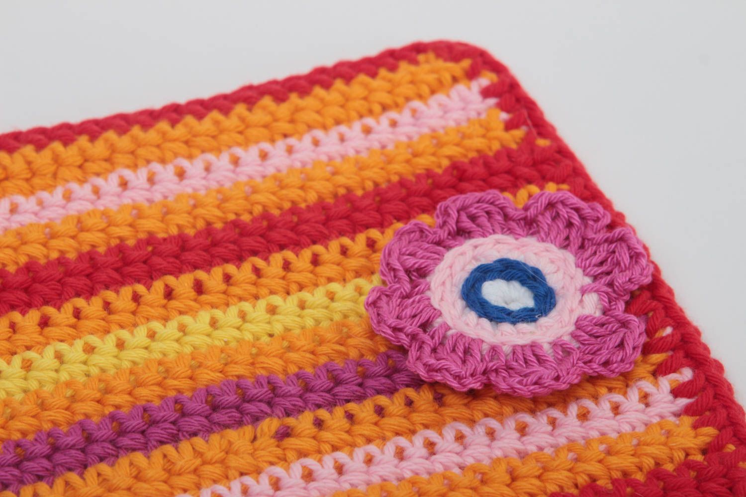 Agarradera al crochet hecha a mano elemento decorativo textil para cocina foto 3