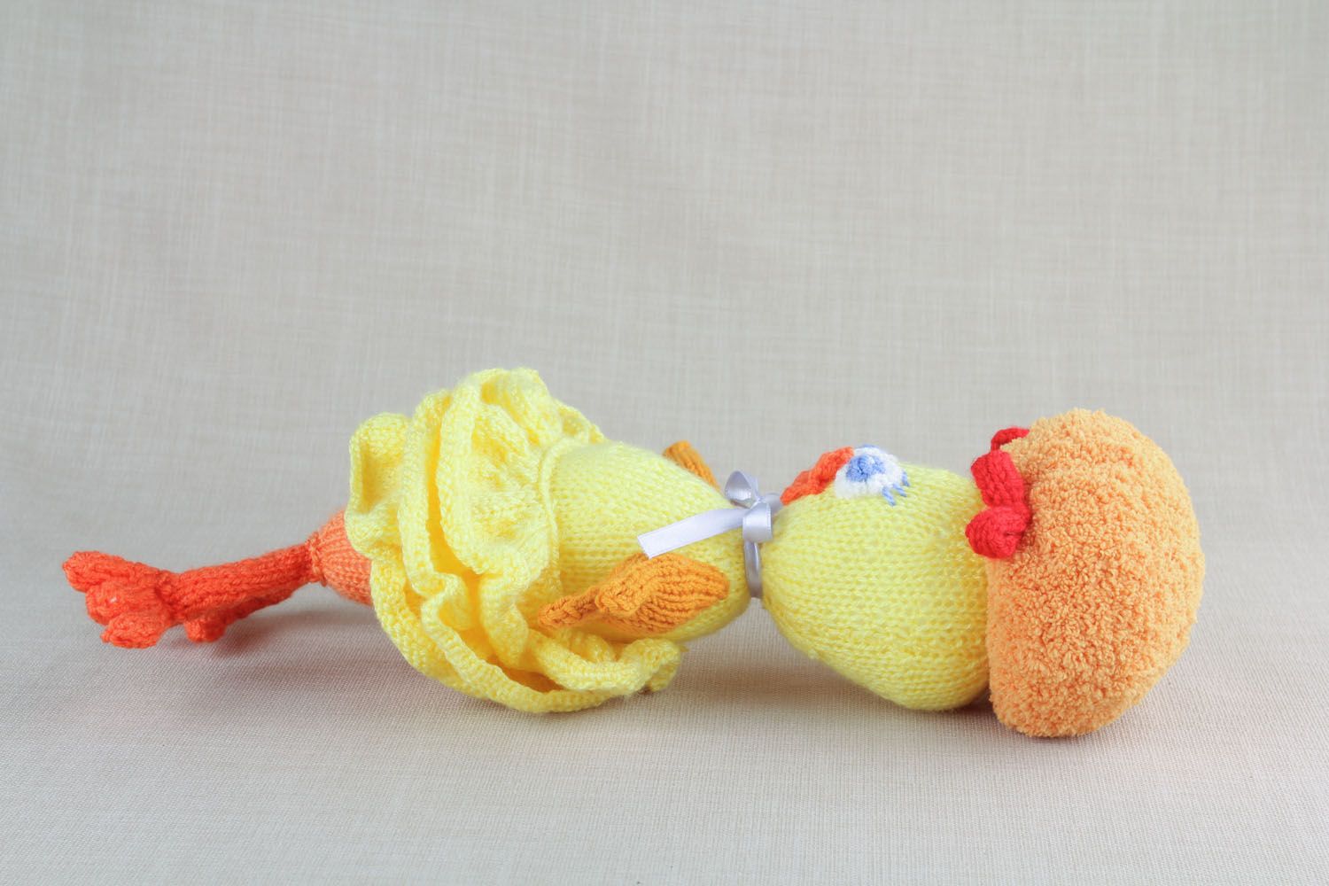 Soft knitted toy Chicken photo 4