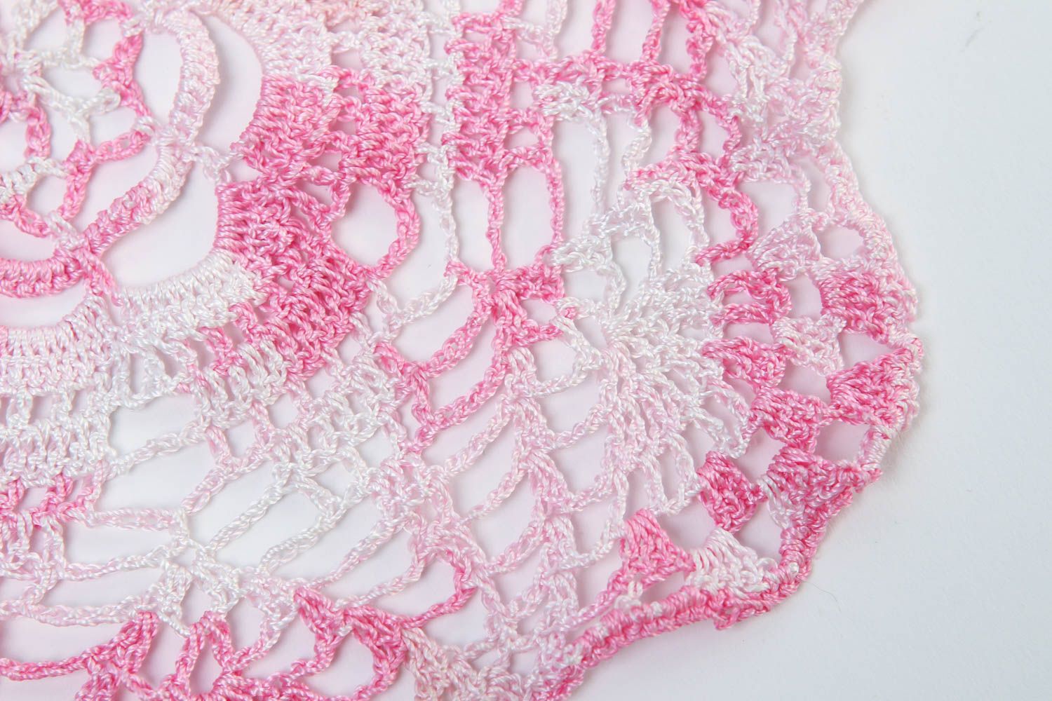 Servilleta hecha a mano color rosa decoración de casa regalo original para mujer foto 3
