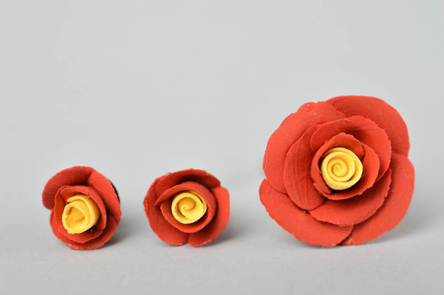 Handmade Ohrringe Juwelier Modeschmuck Blumen Ring Geschenk für Frauen Rosen foto 5