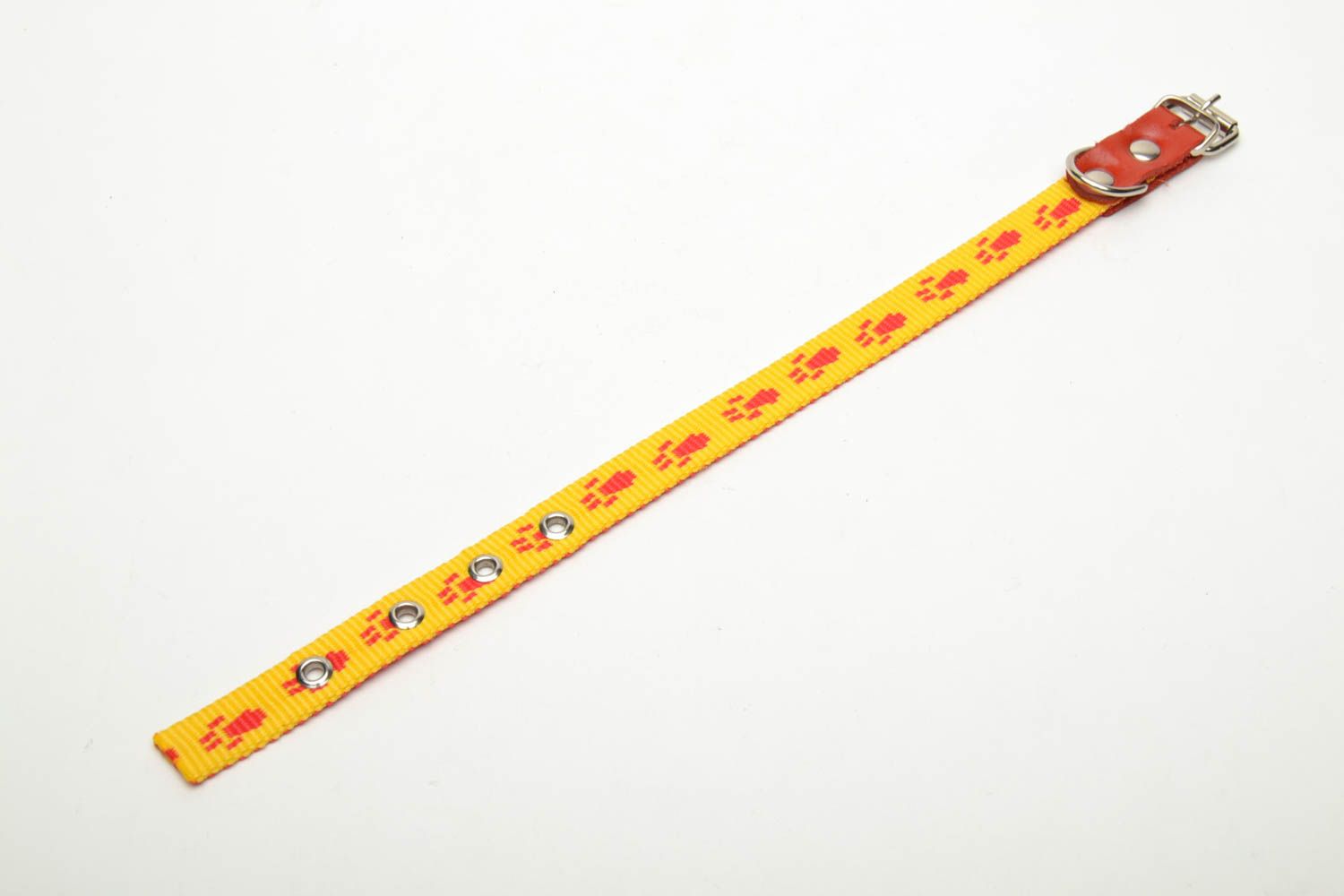 Textil Halsband für Hund in Gelb foto 4