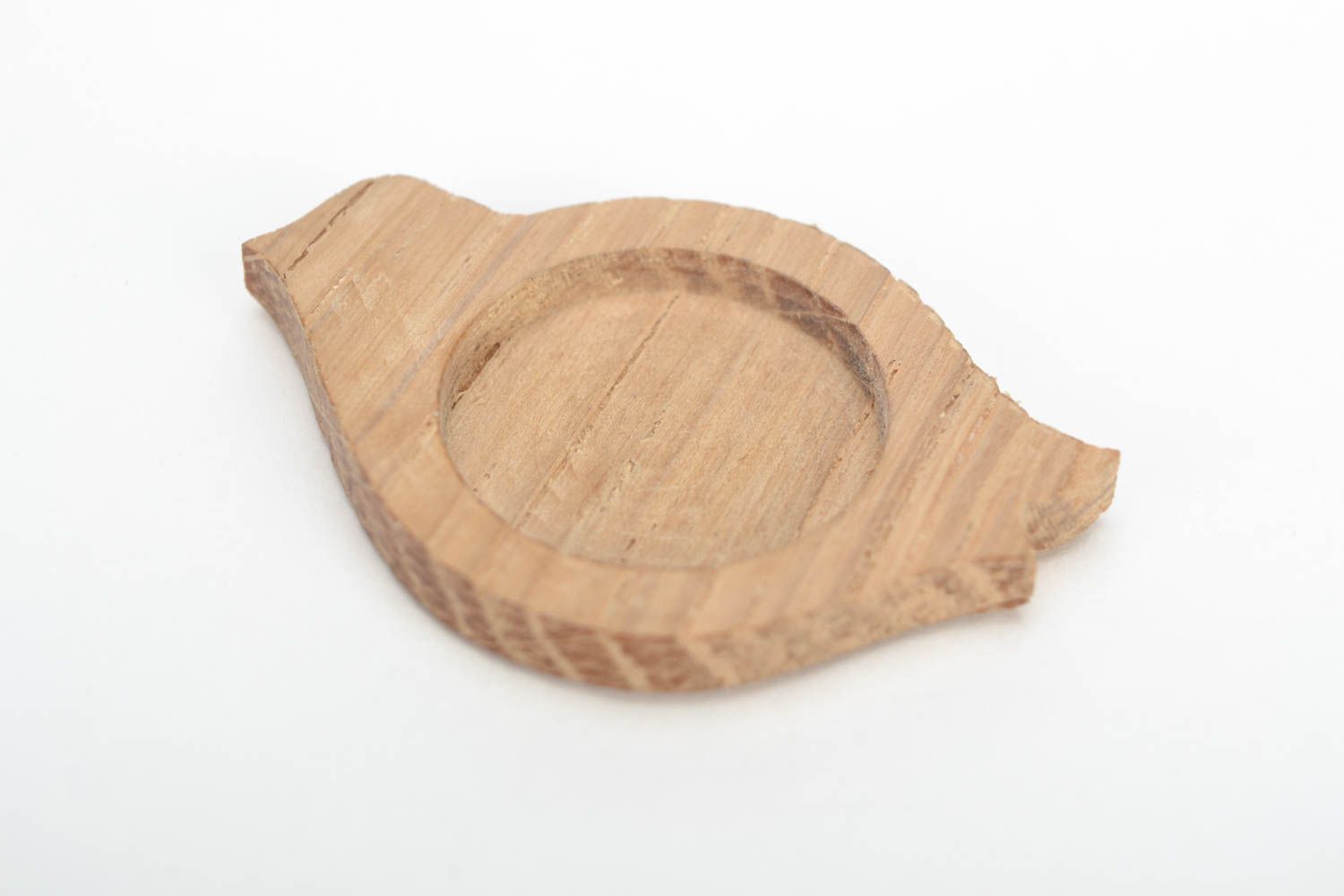 Petite ébauche pour bijou en bois d'une forme insolite faite main oiseau photo 2
