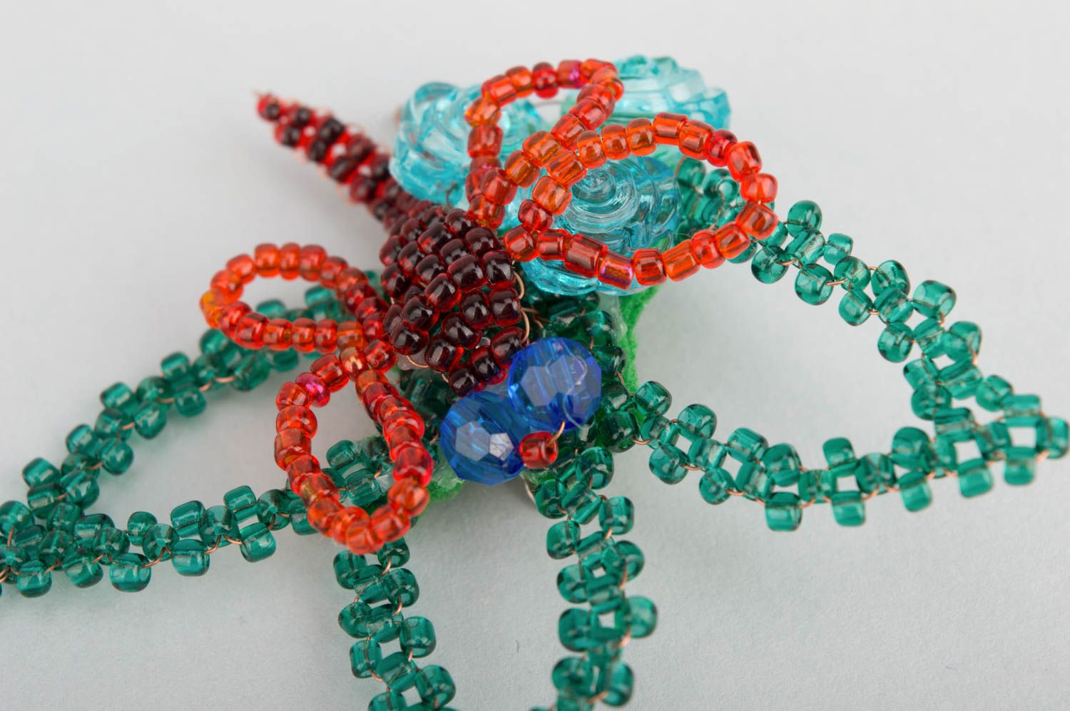 Unusual handmade beaded brooch accessories for girls beadwork ideas gift ideas photo 4