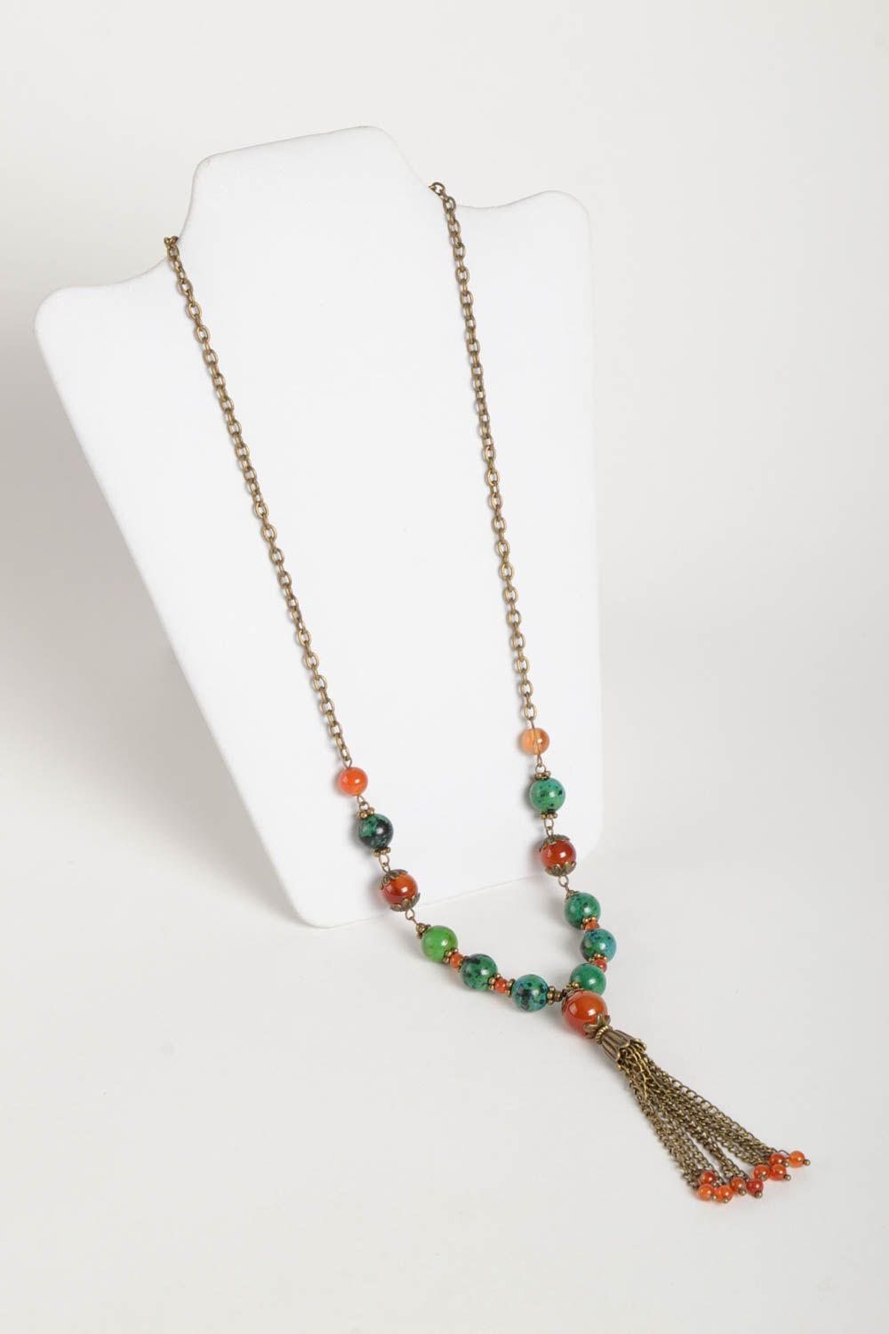 Modeschmuck Halskette handmade Accessoire für Frauen Damen Collier bunt zart foto 3