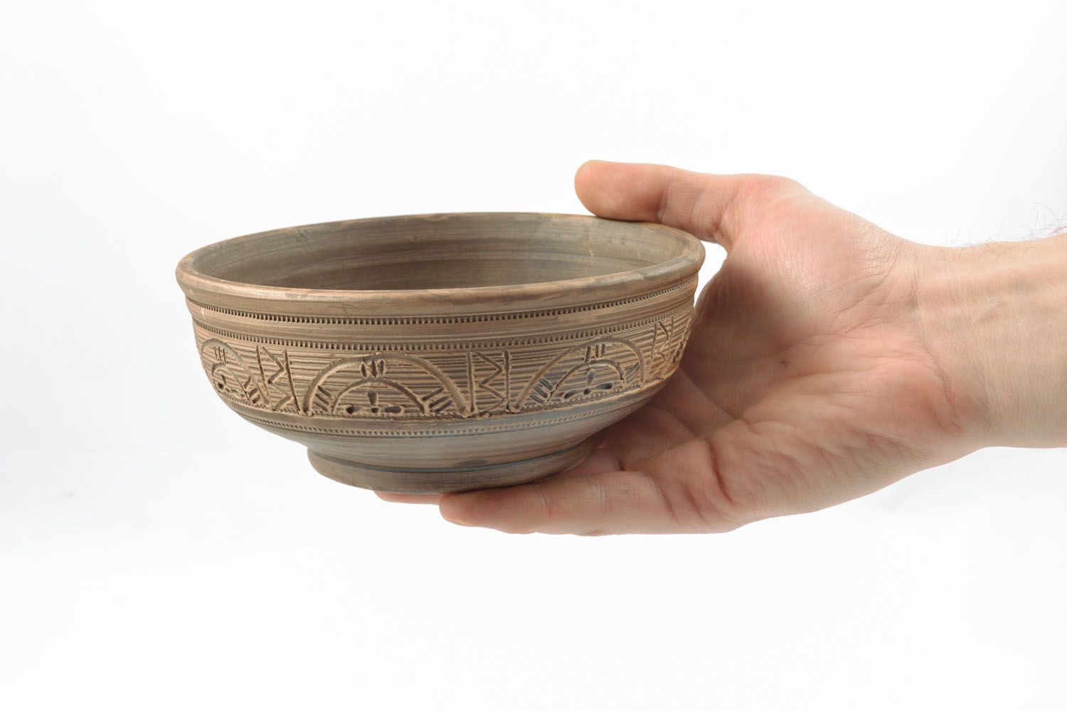 Large clay bowl photo 1