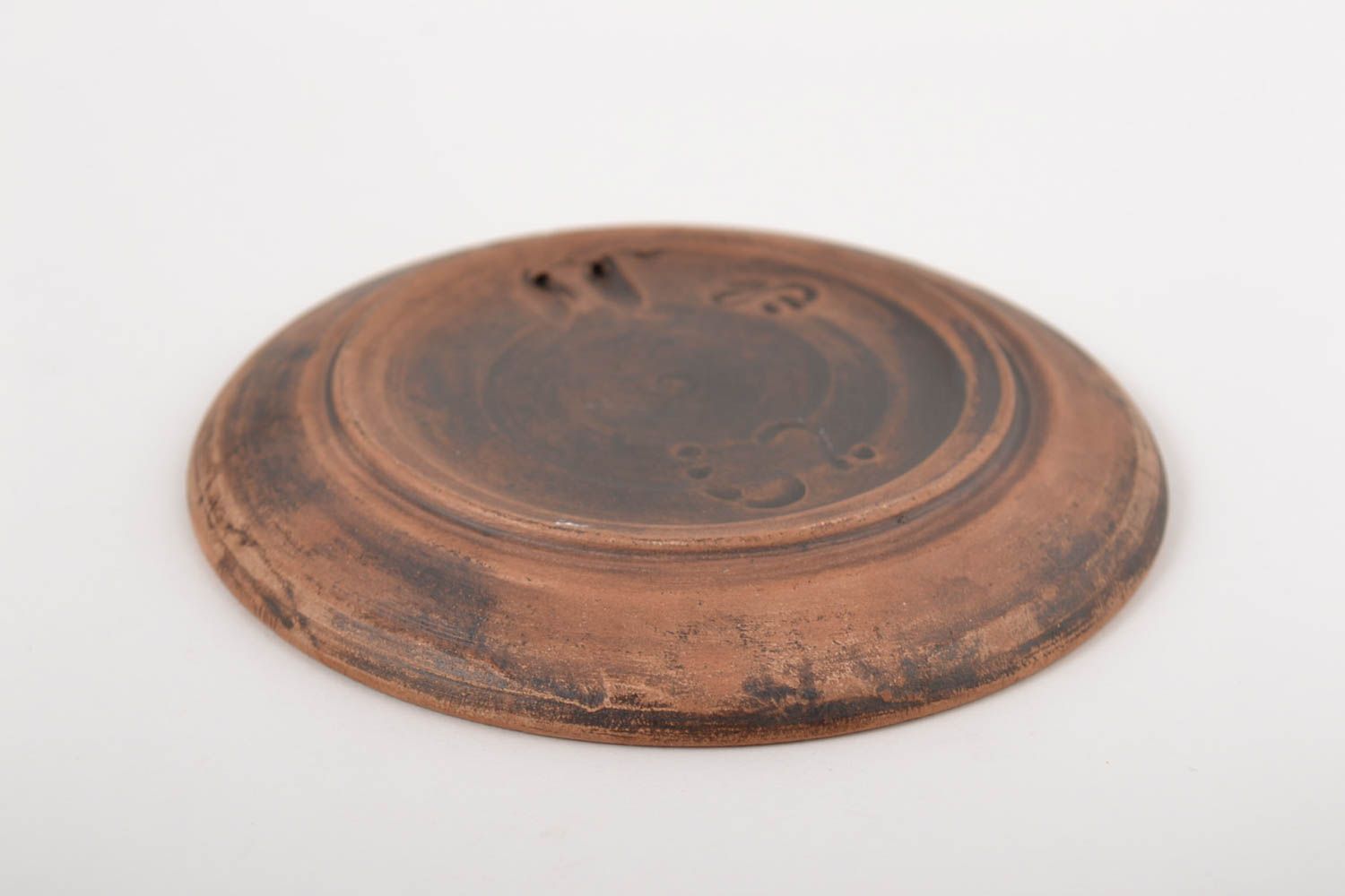 Keramik Geschirr handgefertigt Teller aus Ton originell Deko Element stilvoll foto 3