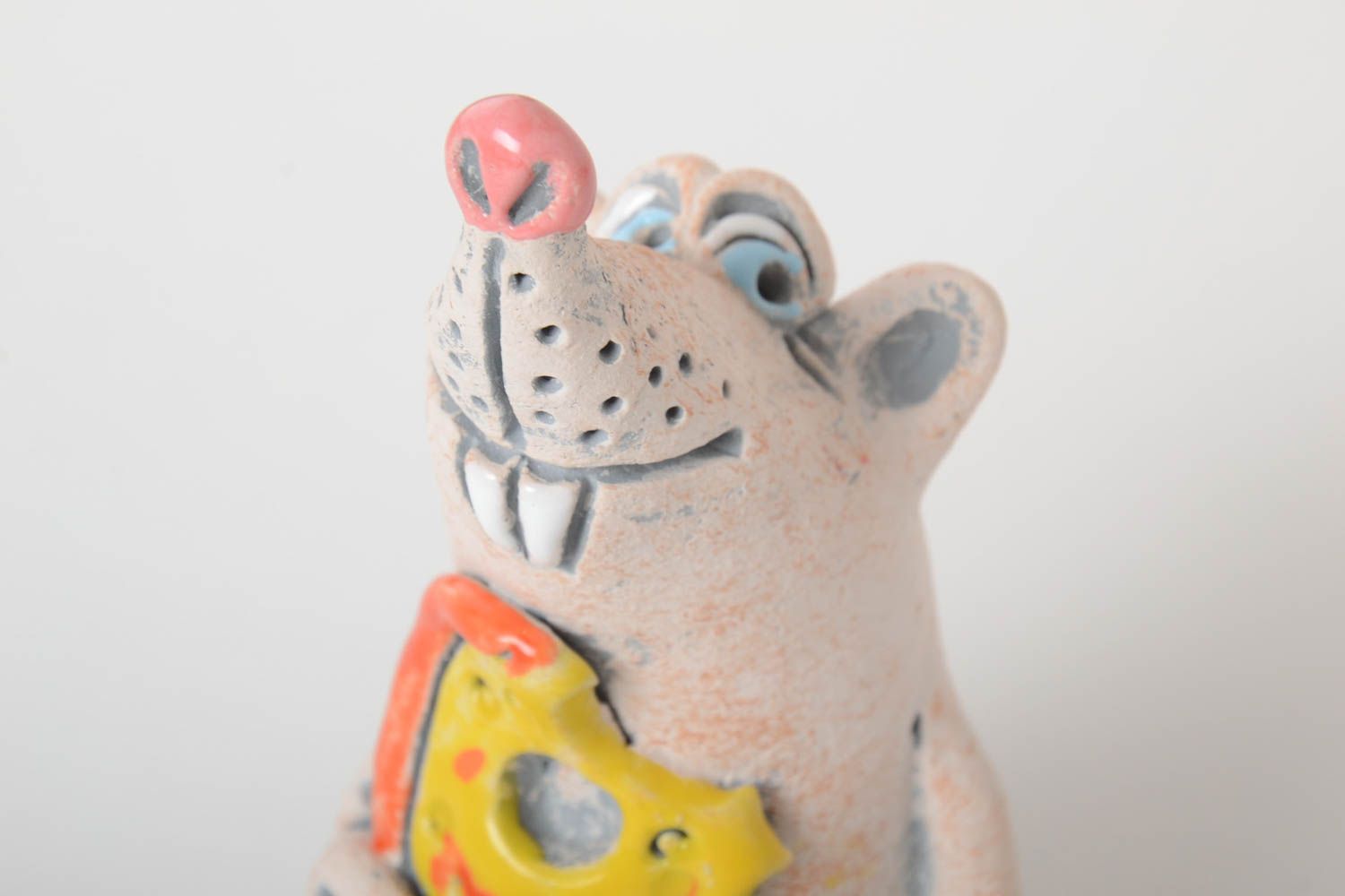 Handgemachte Keramik lustige Sparbüchse Geschenkidee für Kinder Spardose Maus foto 3