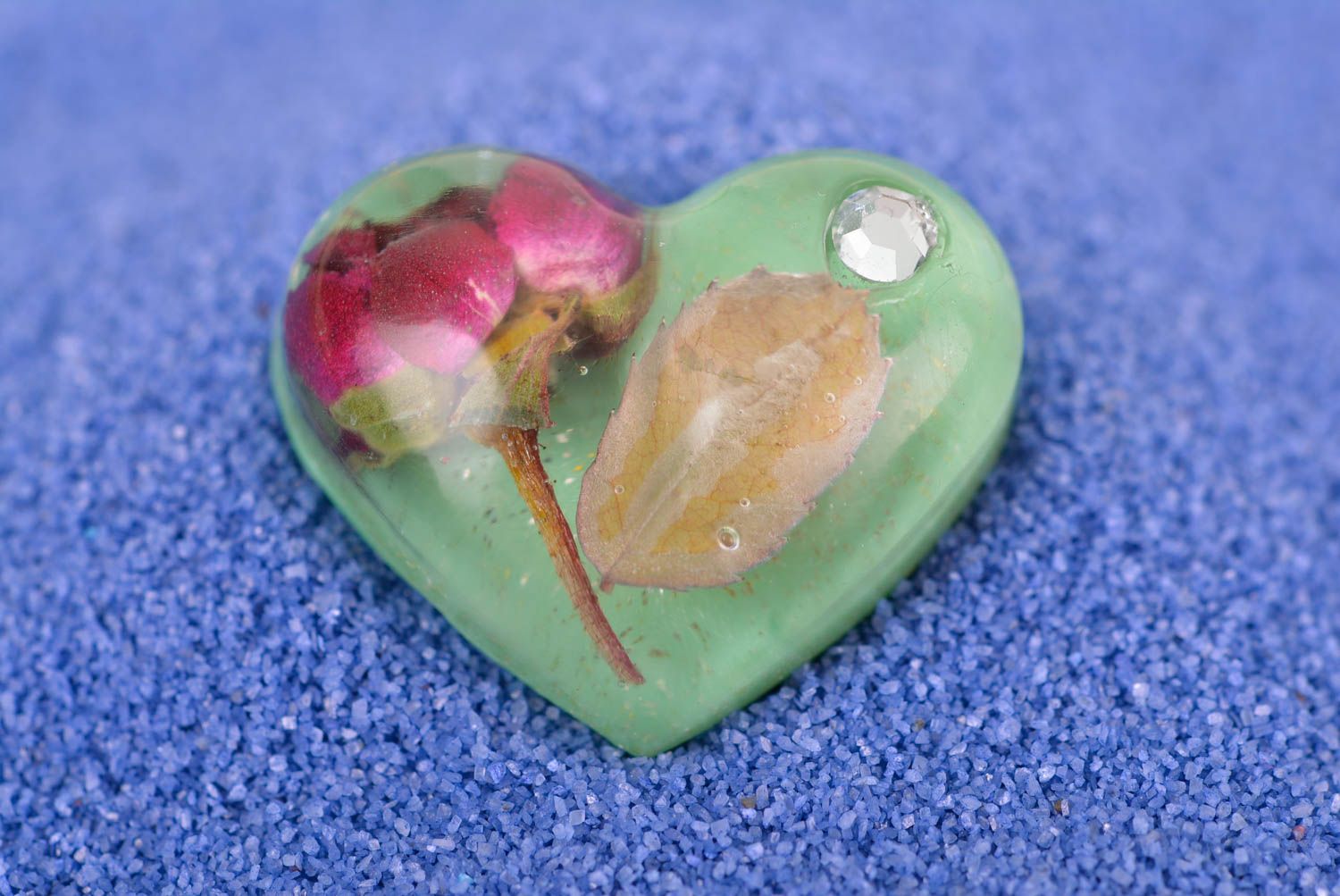 Damen Brosche handgemachte Herz Brosche romantisches Accessoire für Frau foto 1