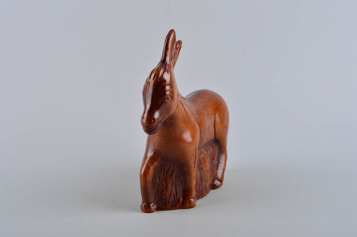 Handmade ceramic figurine miniature animals sculpture art pottery works photo 3