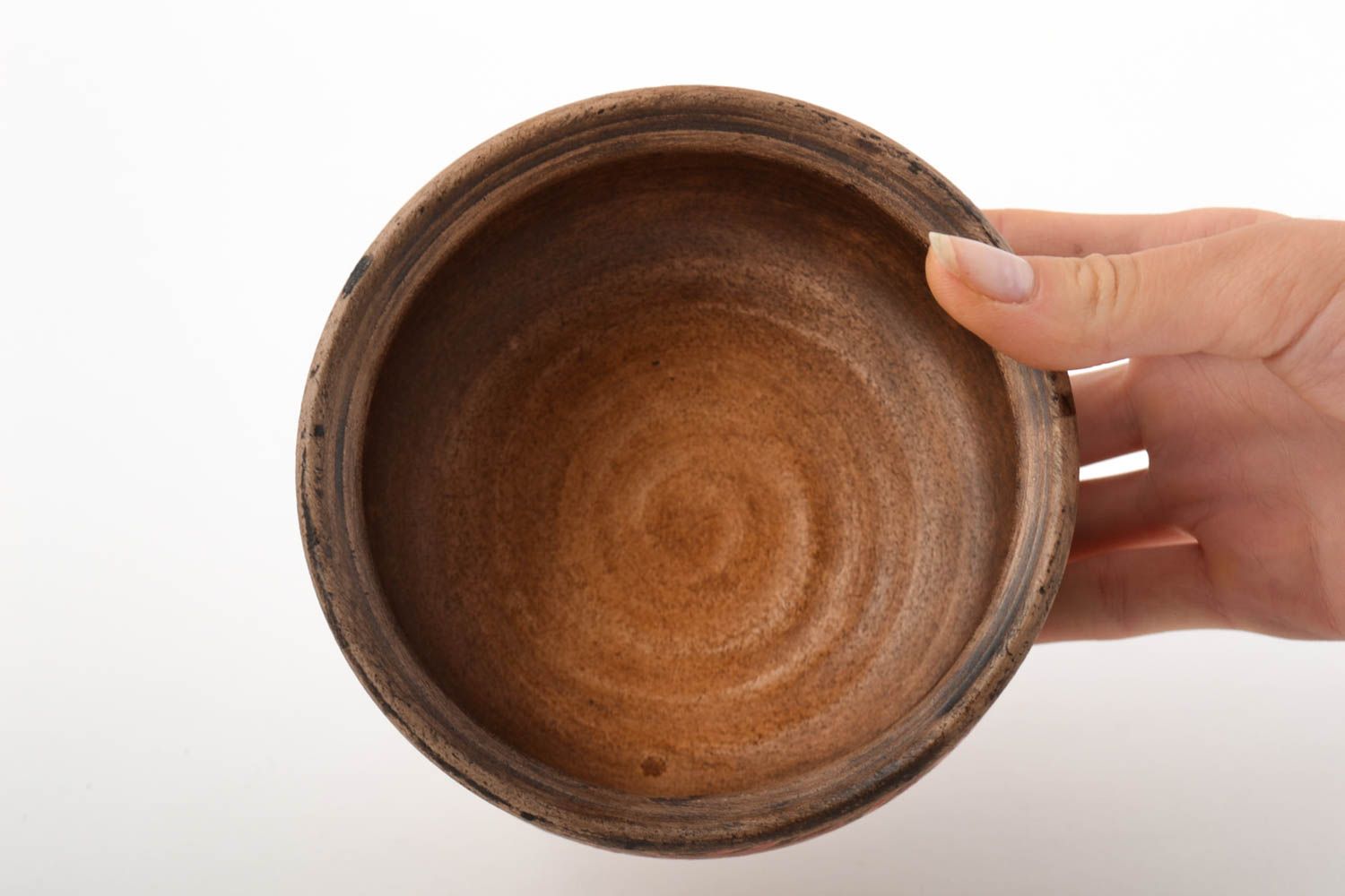 Unusual handmade ceramic bowl 325 ml kitchen supplies pottery tableware photo 3