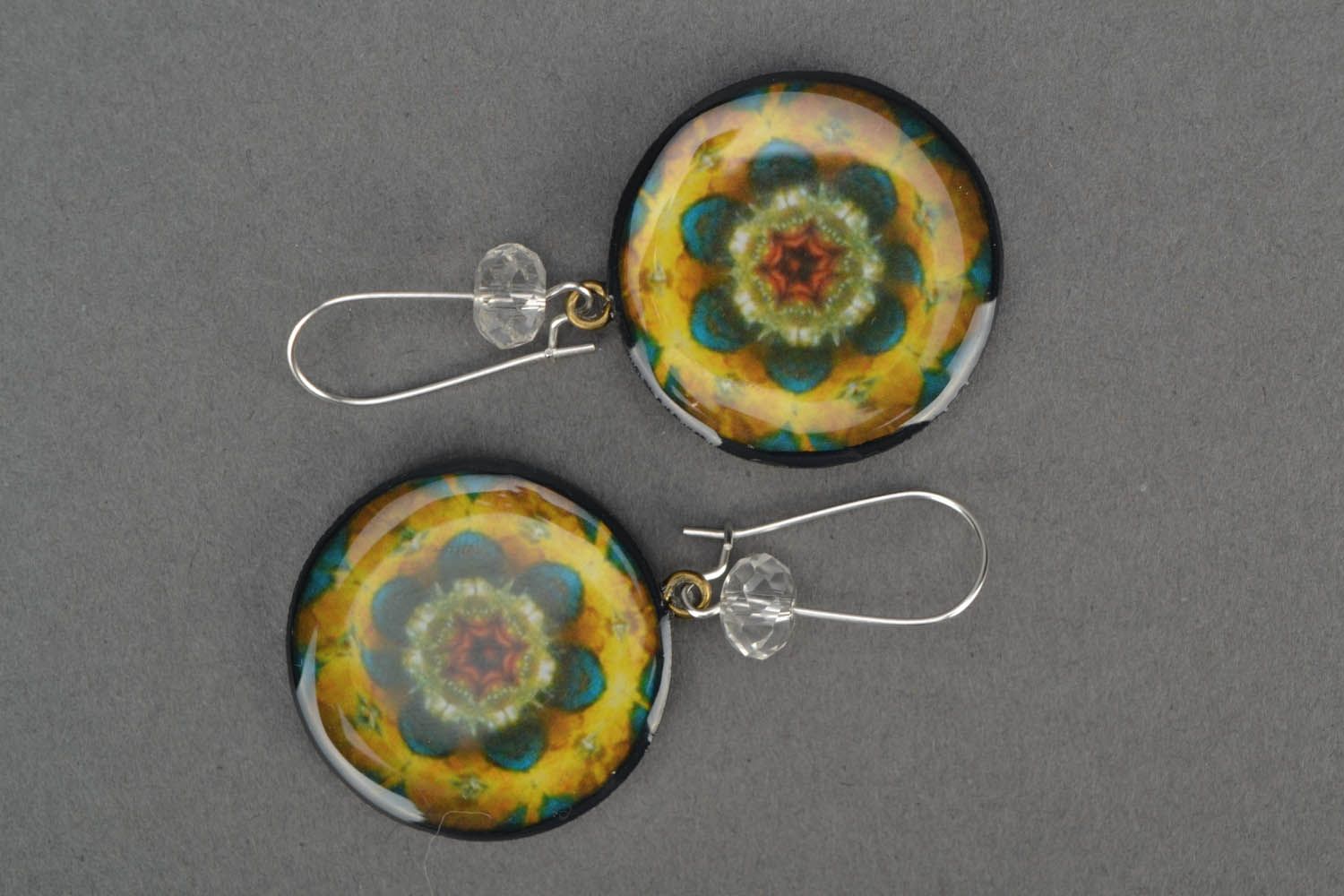 Earrings made ​​of polymer clay Light Source photo 3