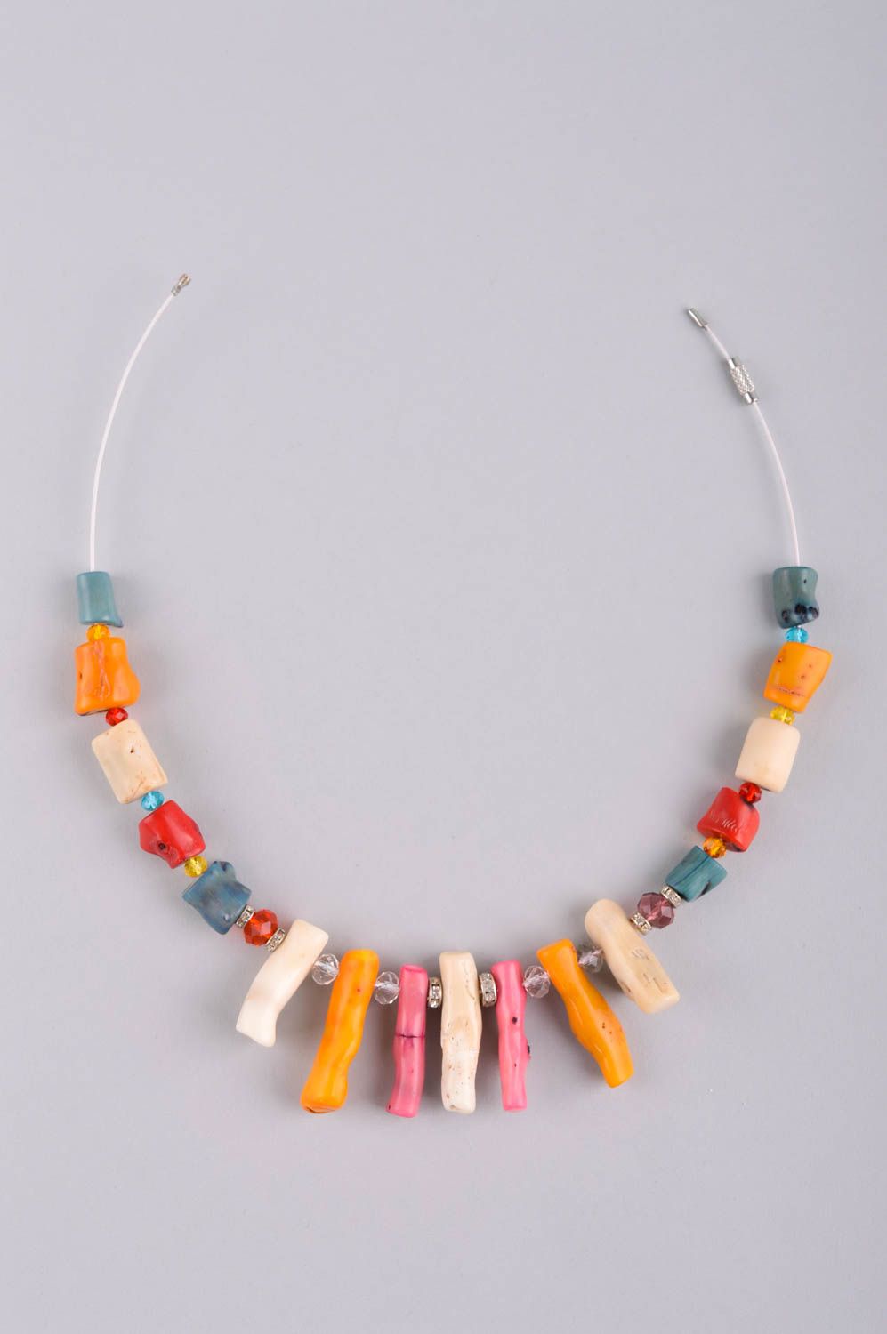 Handmade accessory unusual jewelry handmade necklace gift ideas beaded jewelry photo 5