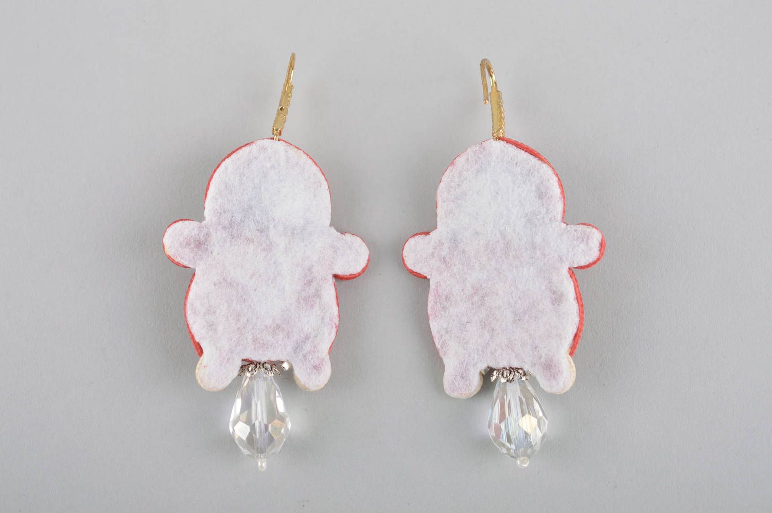Handmade lange Ohrringe Soutache Schmuck Accessoires für Frauen groß rosa foto 4