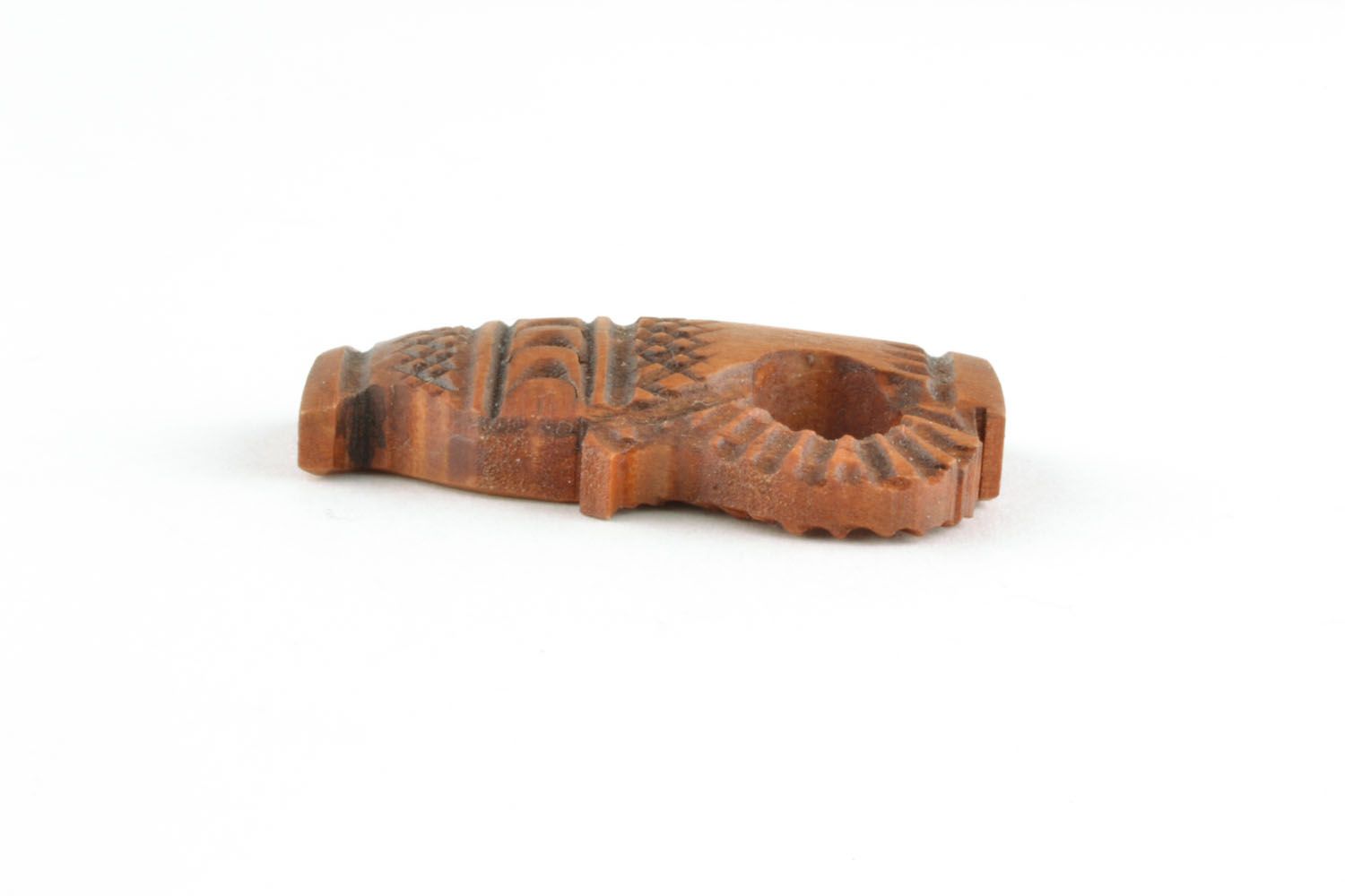 Ciondolo di legno brocca fatto a mano pendente etnico accessori donna
 foto 2