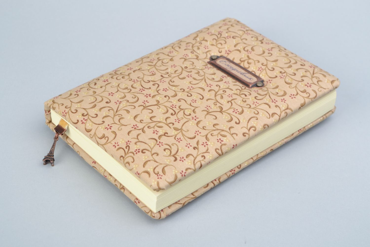 Notebook with fabric cover with fancy print photo 1