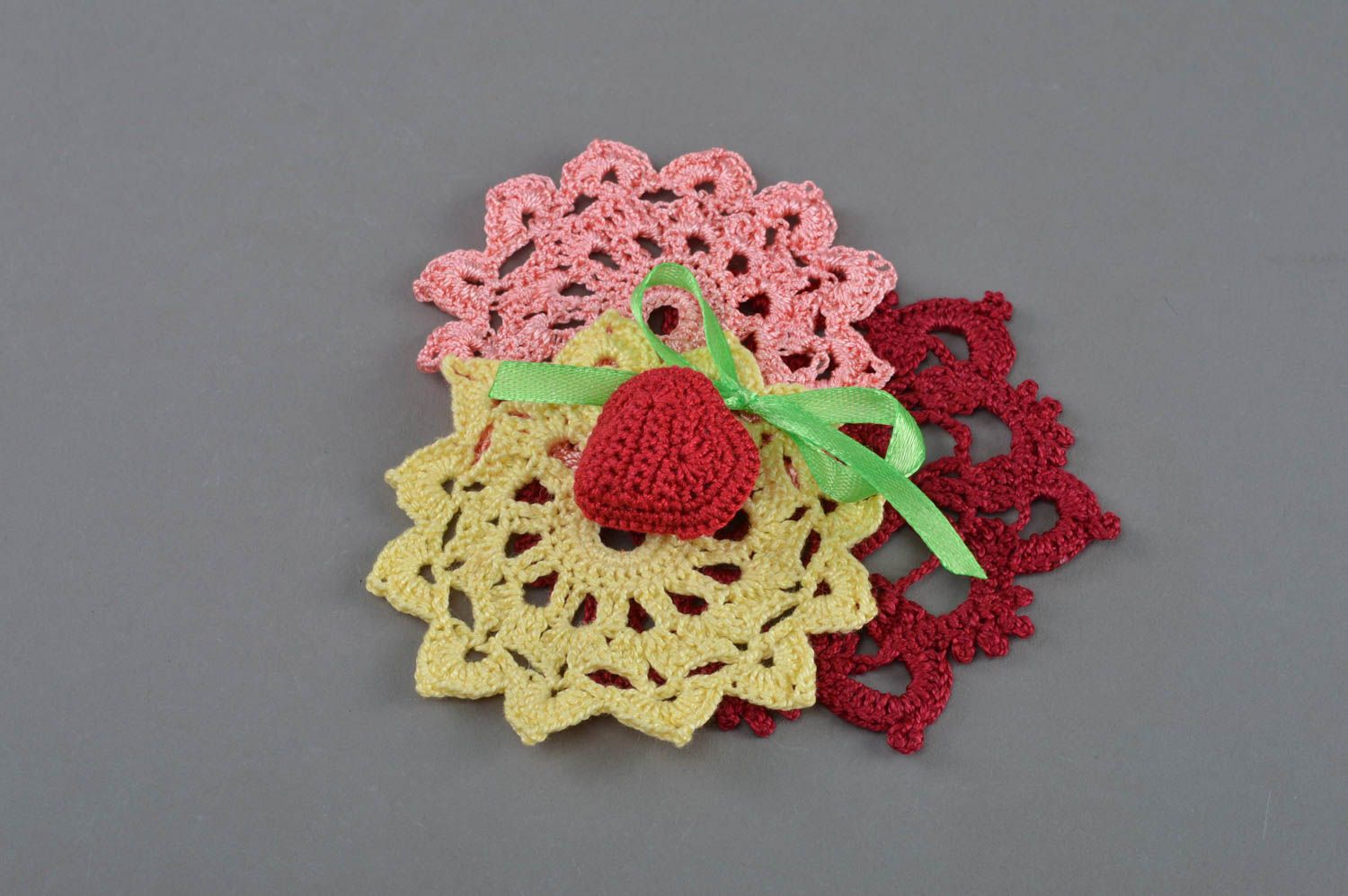 Decorative crocheted handmade cotton napkin for coffee table home decor ideas photo 1