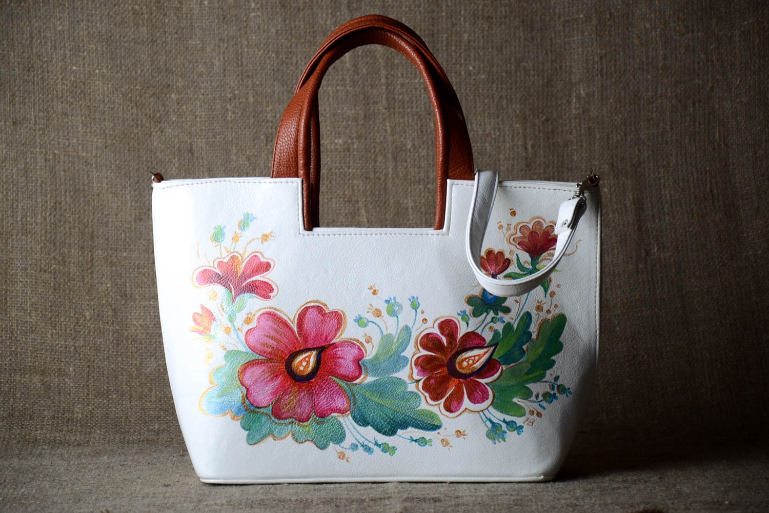 Handmade leatherette purse designer summer handbag summer handbag large bag photo 1