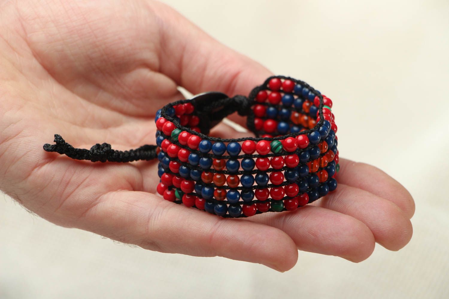 Colorful natural stones bracelet photo 3