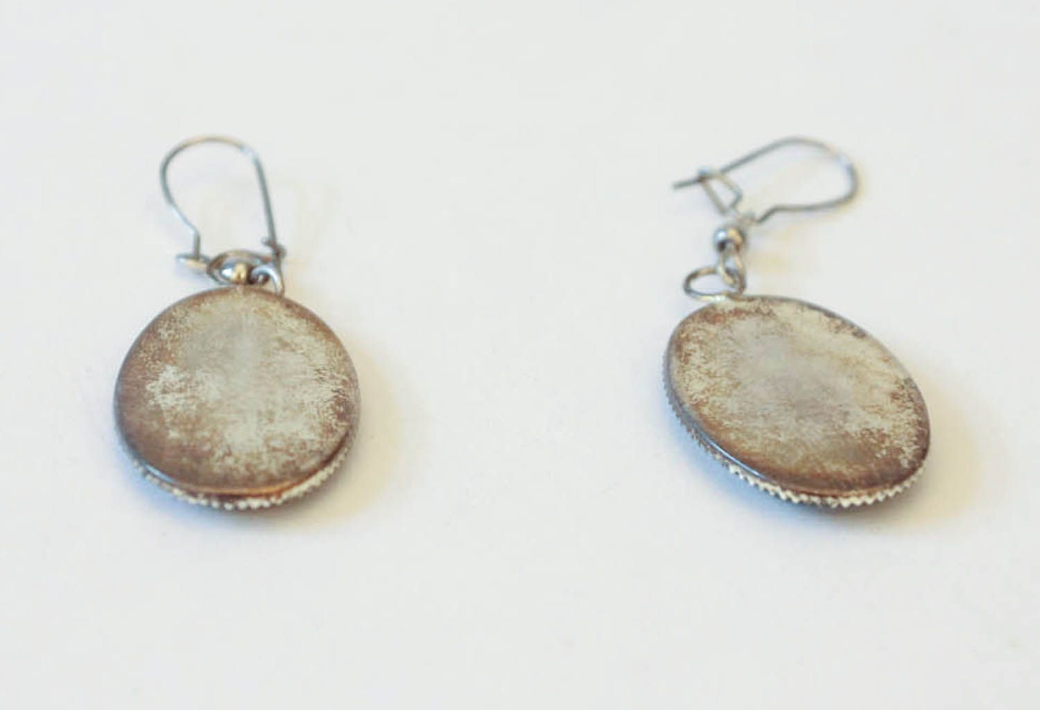 Unusual earrings with dried flowers  photo 4