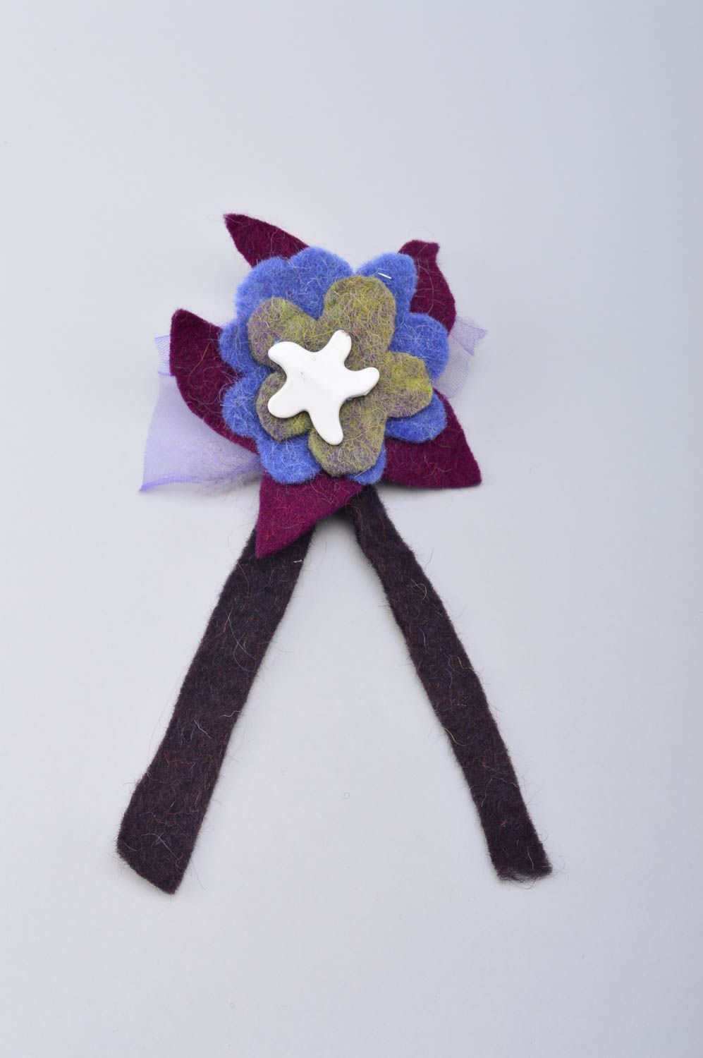 Goma para el pelo hecha a mano con flor accesorio para niña regalo original foto 2