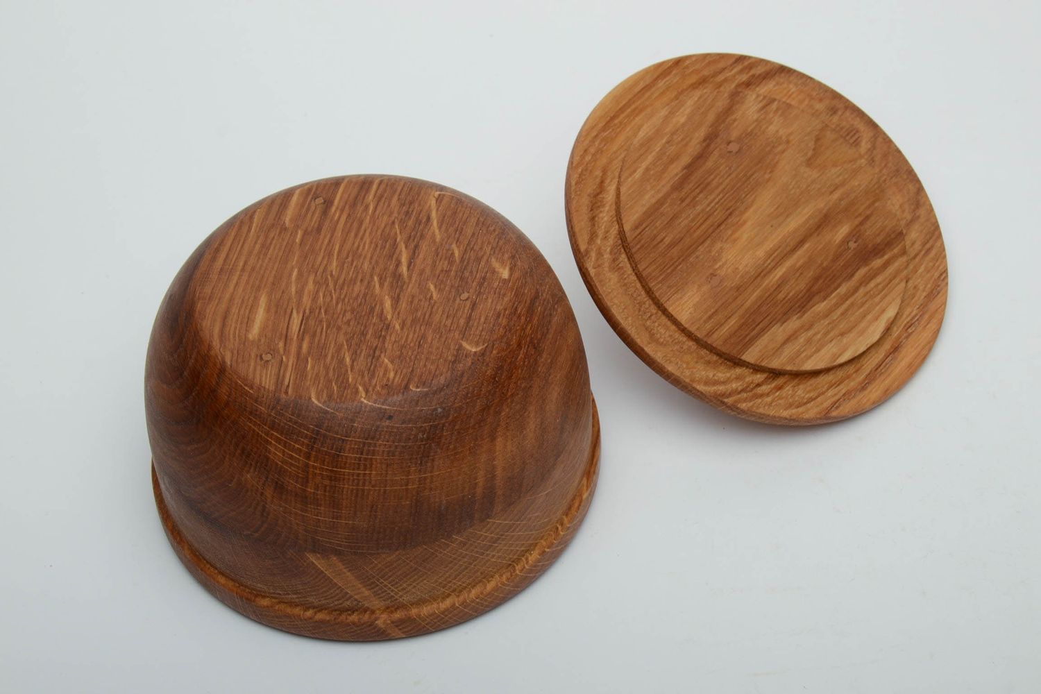 Wooden honey pot with lid photo 4