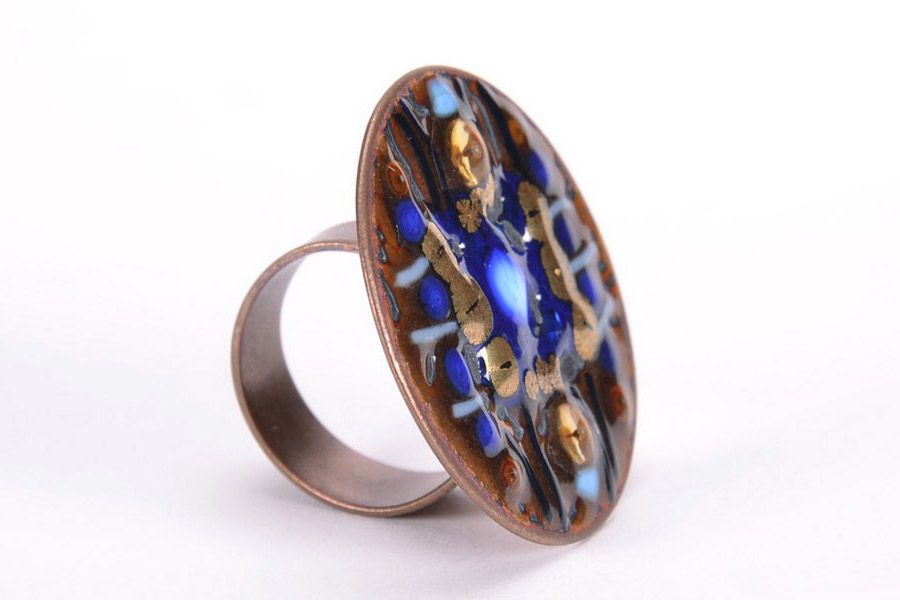 Handmade Ring aus Kupfer Kosmos foto 5
