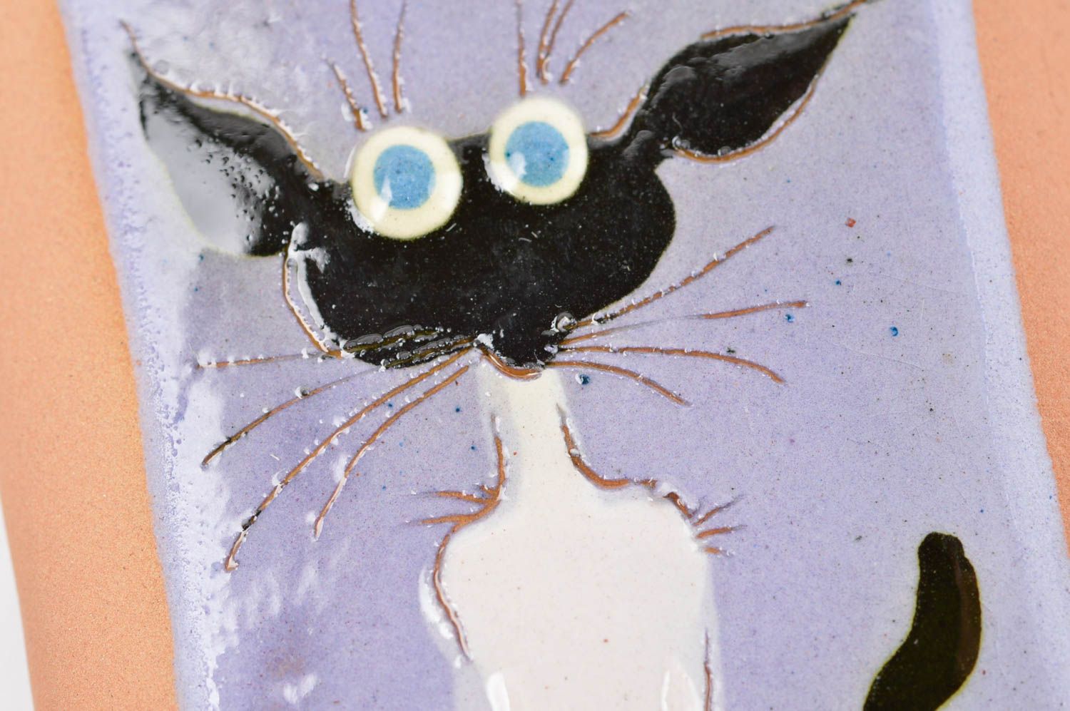 Магнит на холодильник хэнд мэйд декор для дома необычный подарок Трусливый кот фото 5