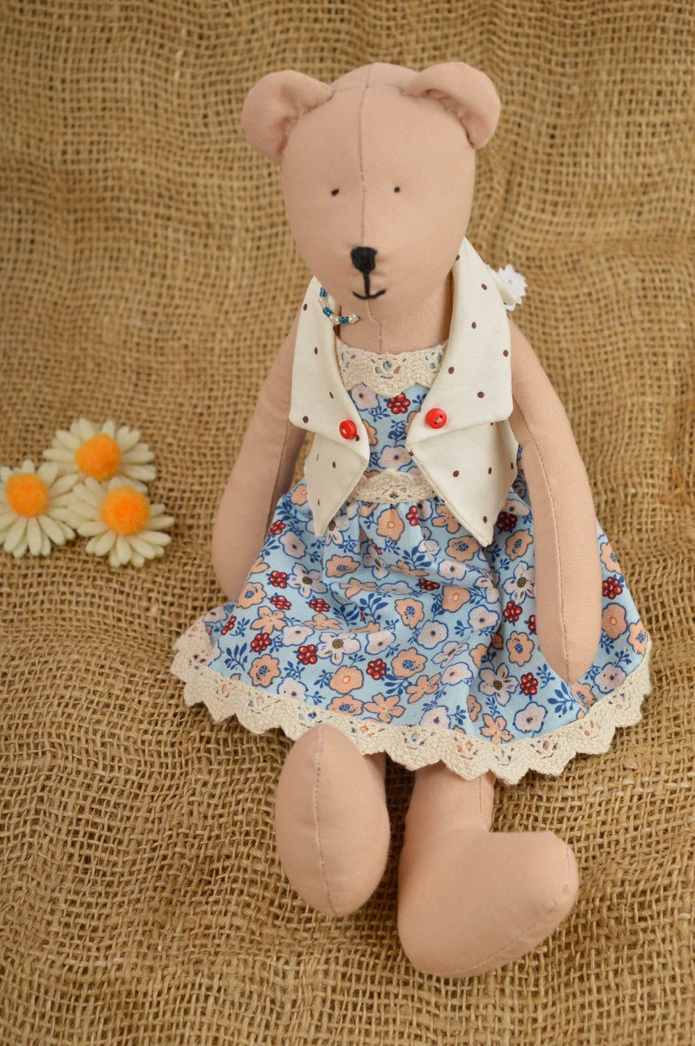 Juguete artesanal decorativo muñeca de peluche para interior regalo original  foto 1