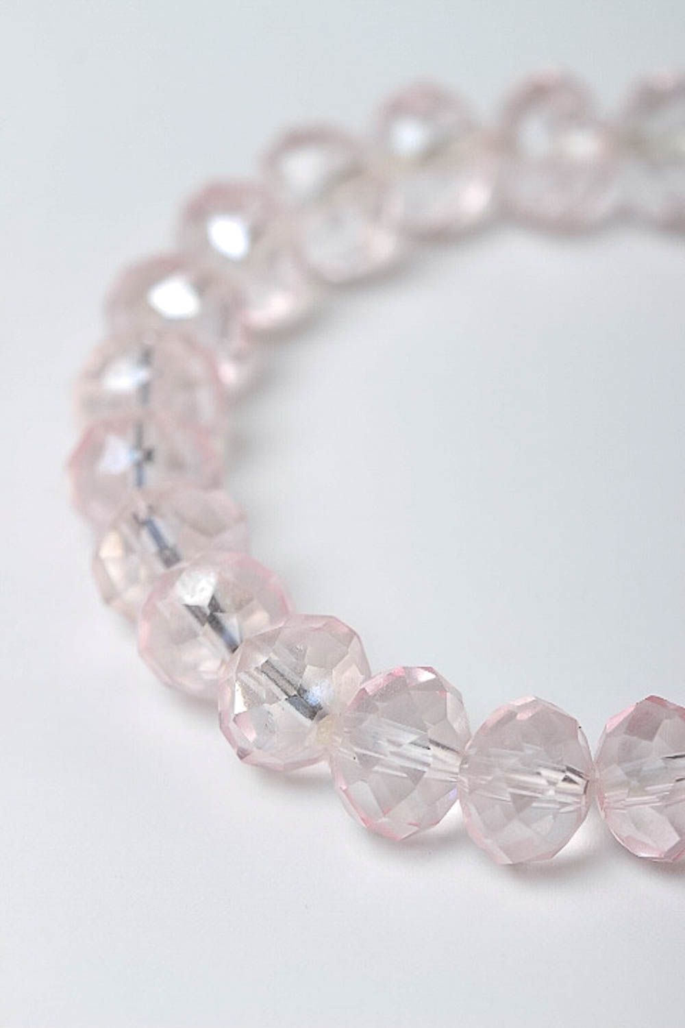 Bracelet cristal transparents Bijou fait main élégant design Cadeau femme photo 3