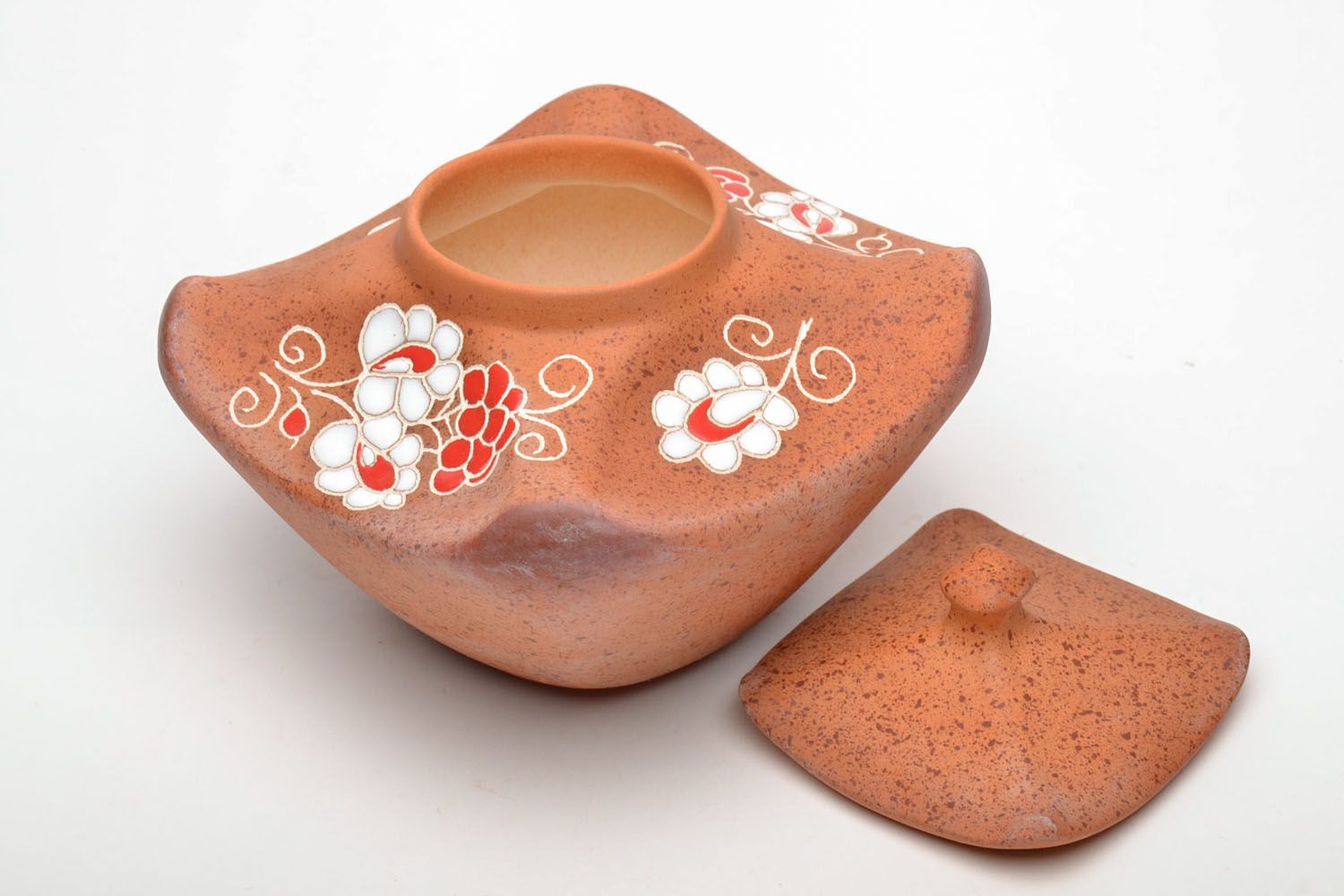Ceramic painted sugar bowl photo 4