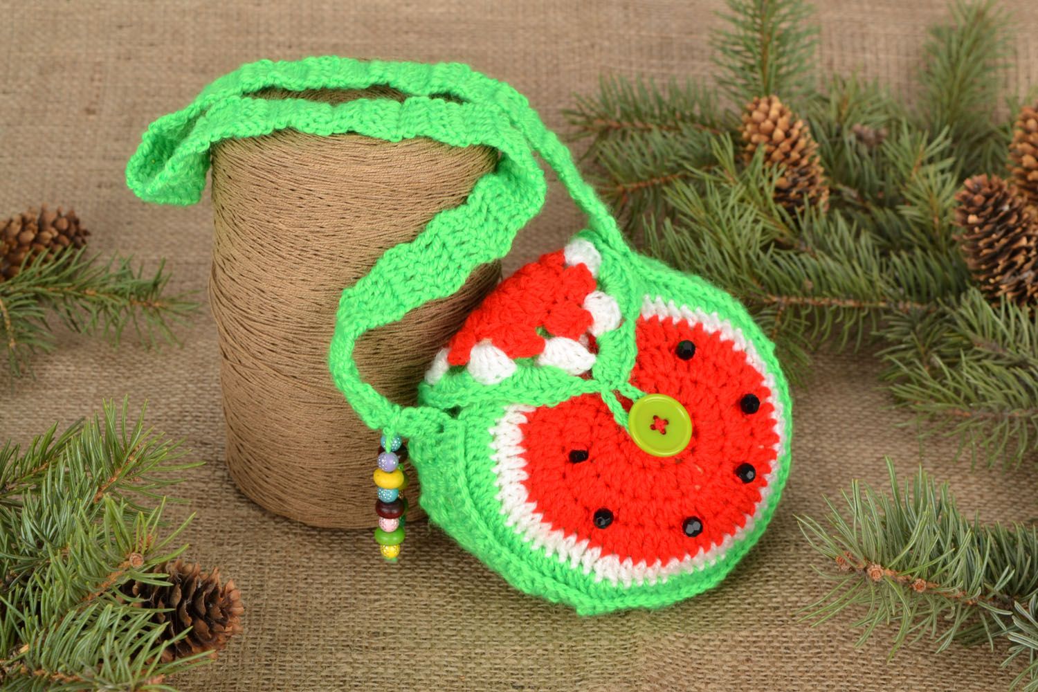 Children's crochet bag Water-melon photo 1