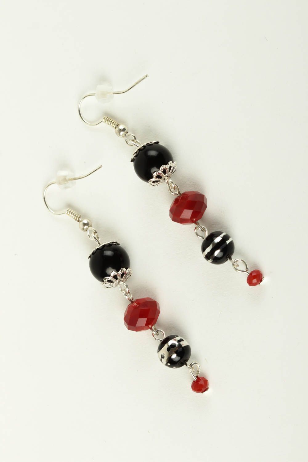Handmade crystal earrings stylish earring with beads fashion jewelry for girls photo 2